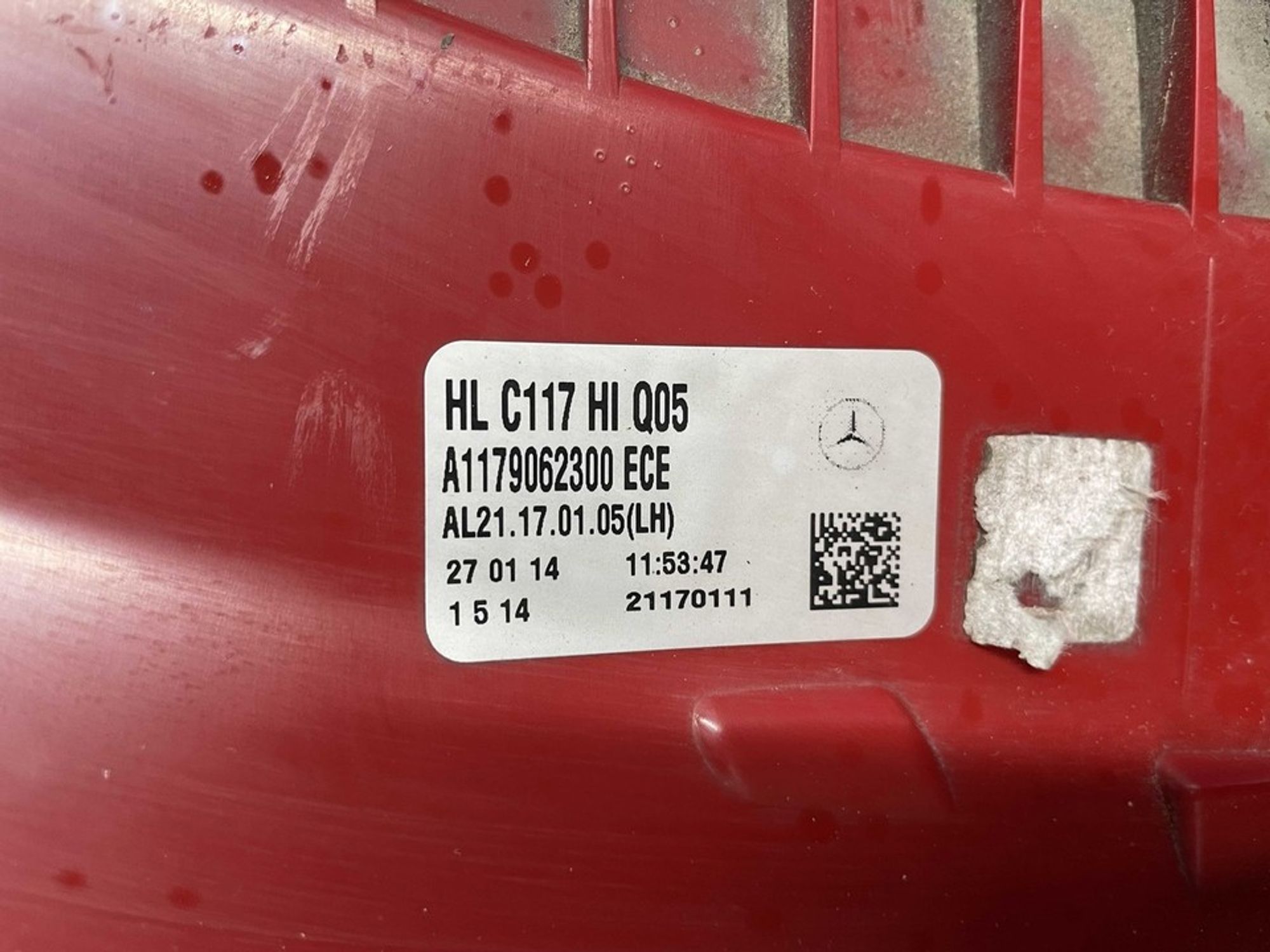 A1179062300 Фонарь задний левый L Mercedes-Benz CLA-class C117/X117, 4700 рублей, Нижний Новгород