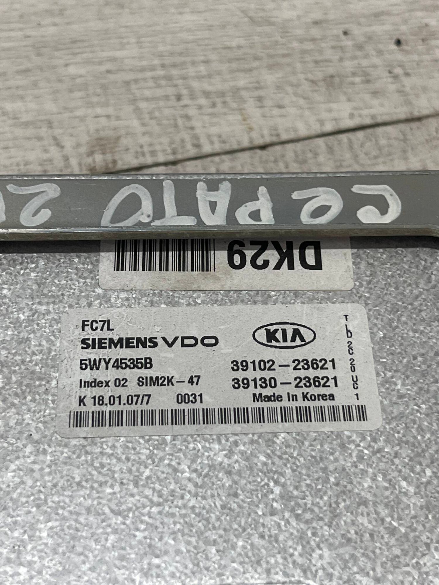 Блок управления двигателем Kia Cerato 1 2.0 G4GC, 12000 рублей, Брянск