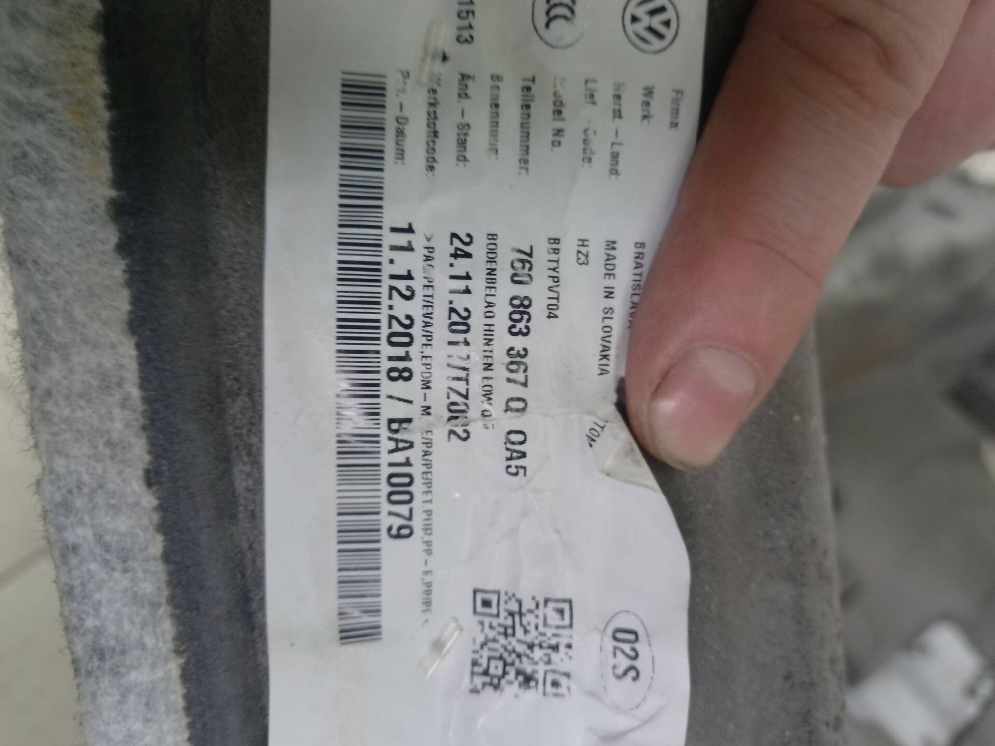 Ковролин Volkswagen Touareg 3, 15000 рублей, Брянск