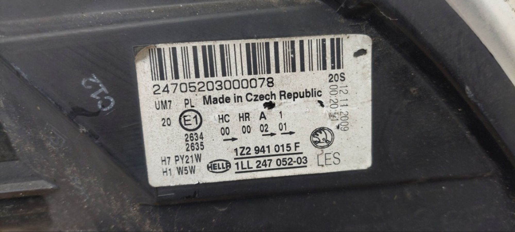 Фара галогеновая передняя левая Skoda Octavia RS, 11000 рублей, Ростов-на-Дону