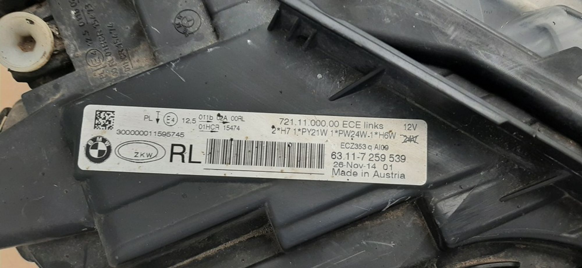 Фара галогеновая передняя левая BMW 3 F30, 8000 рублей, Ростов-на-Дону