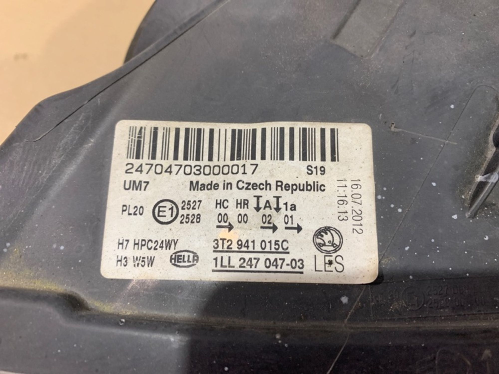 Фара галогеновая передняя левая Skoda Superb, 9000 рублей, Ростов-на-Дону