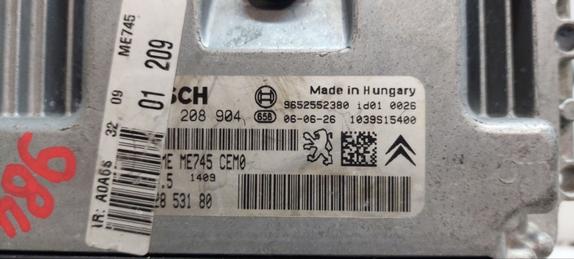 Блок управления двигателем Peugeot 206 TU5JP4 NFU, 8000 рублей, Ростов-на-Дону