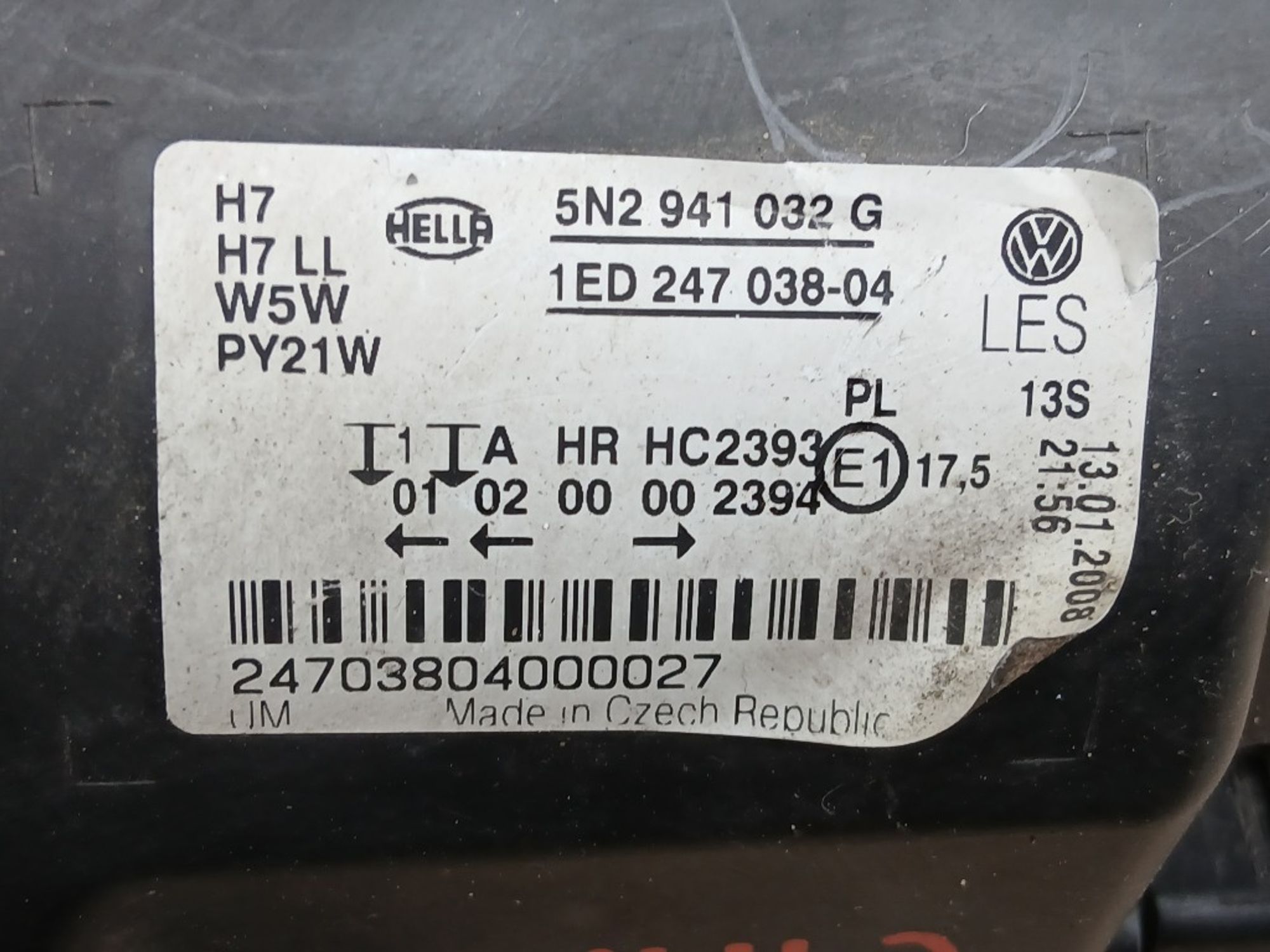 Фара галогеновая передняя правая Volkswagen Tiguan, 10000 рублей, Ростов-на-Дону