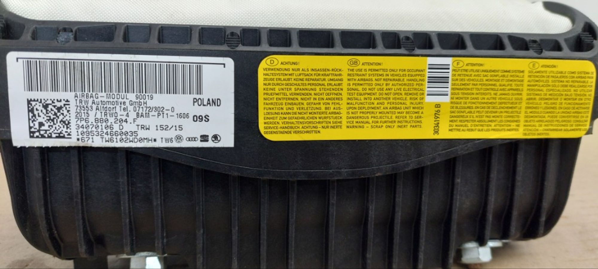 Подушка безопасности пассажира Volkswagen Touareg, 8000 рублей, Ростов-на-Дону