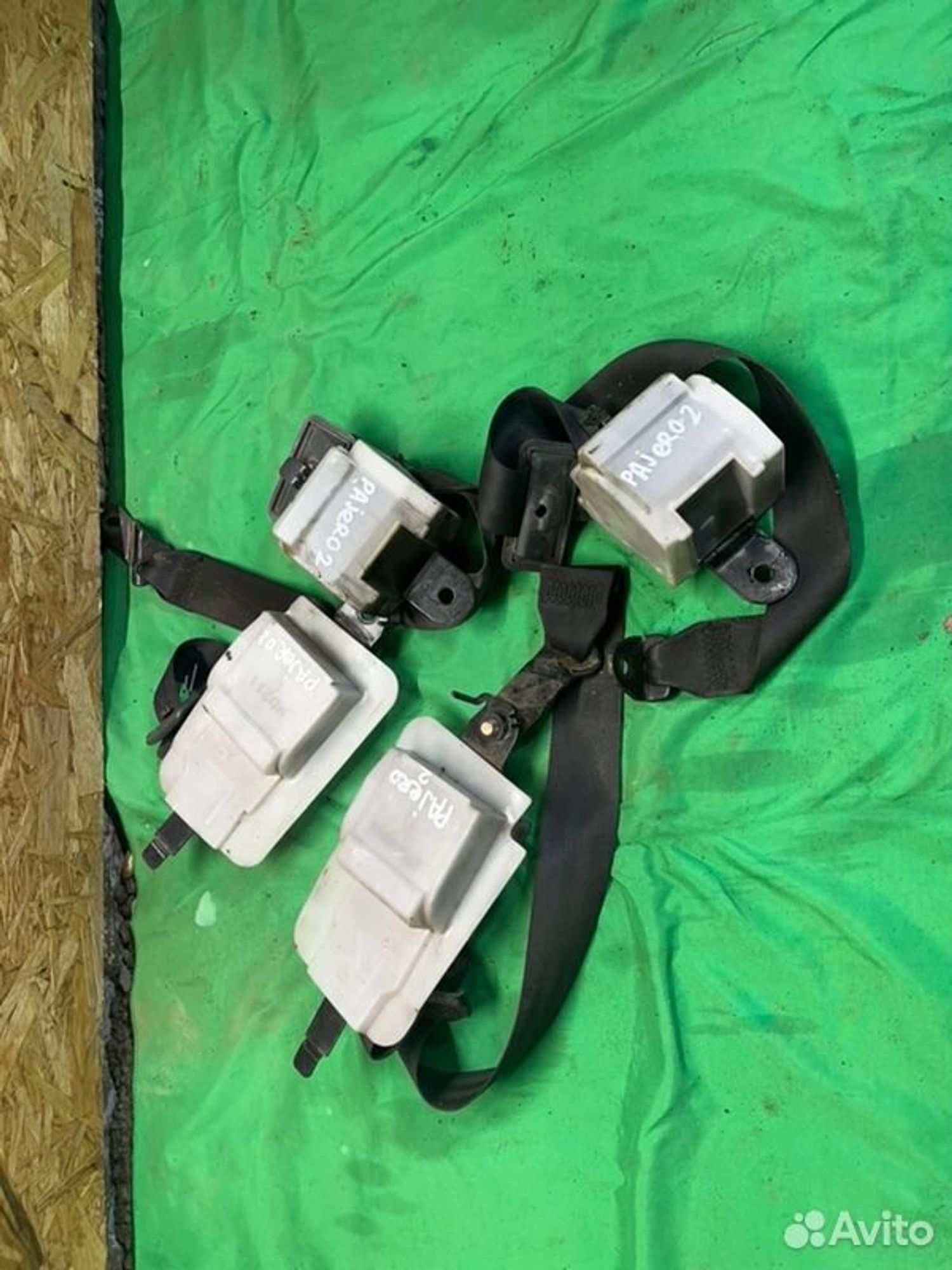 Ремень безопасности Mitsubishi Pajero 6G72 1993, 1000 рублей, Семиозерка