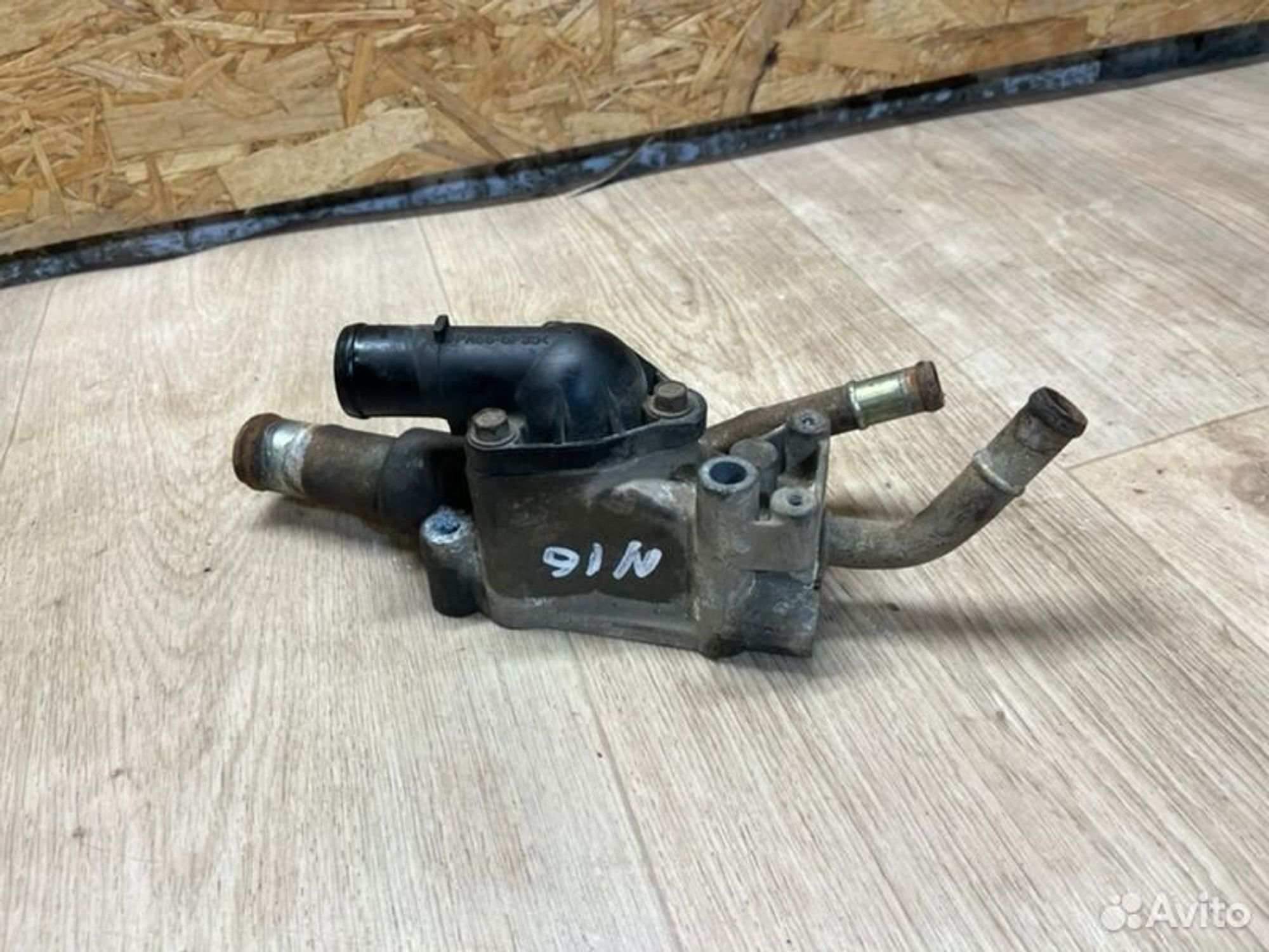 Корпус термостата Nissan Almera N16 QG15DE 2005, 1000 рублей, Семиозерка