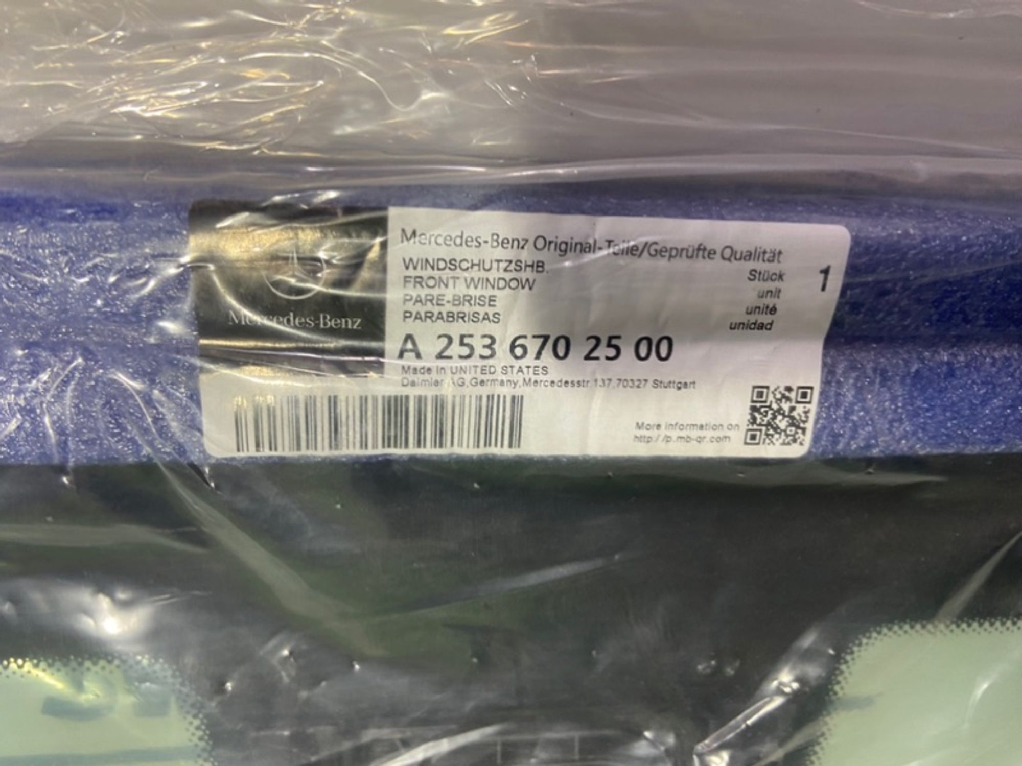 Стекло лобовое Mercedes glc 2015 A2536702500 GLC OM642, 38000 рублей, Сосновоборск