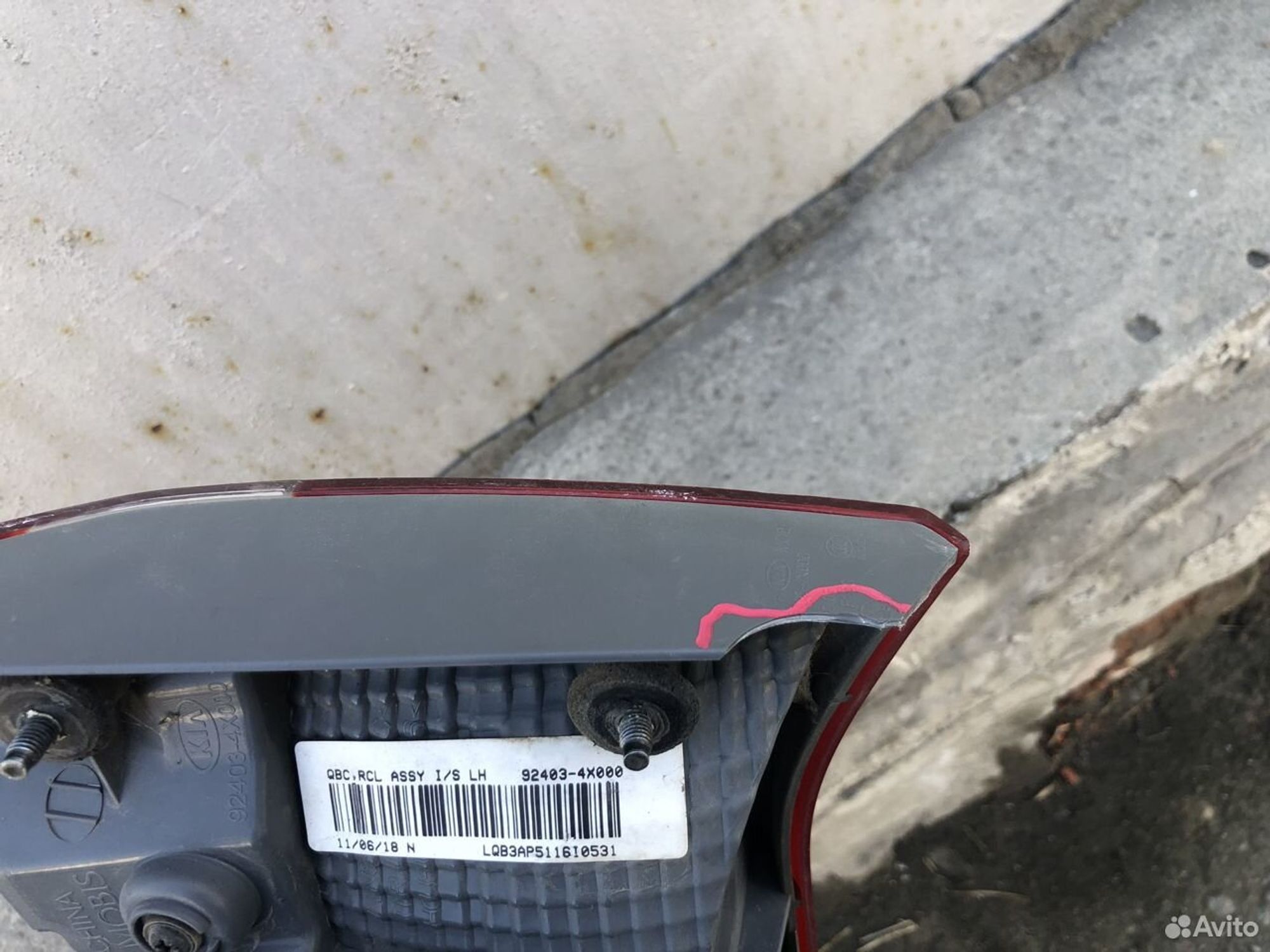 Фонарь задний внутренний левый Киа Рио 3, 2000 рублей, Челябинск