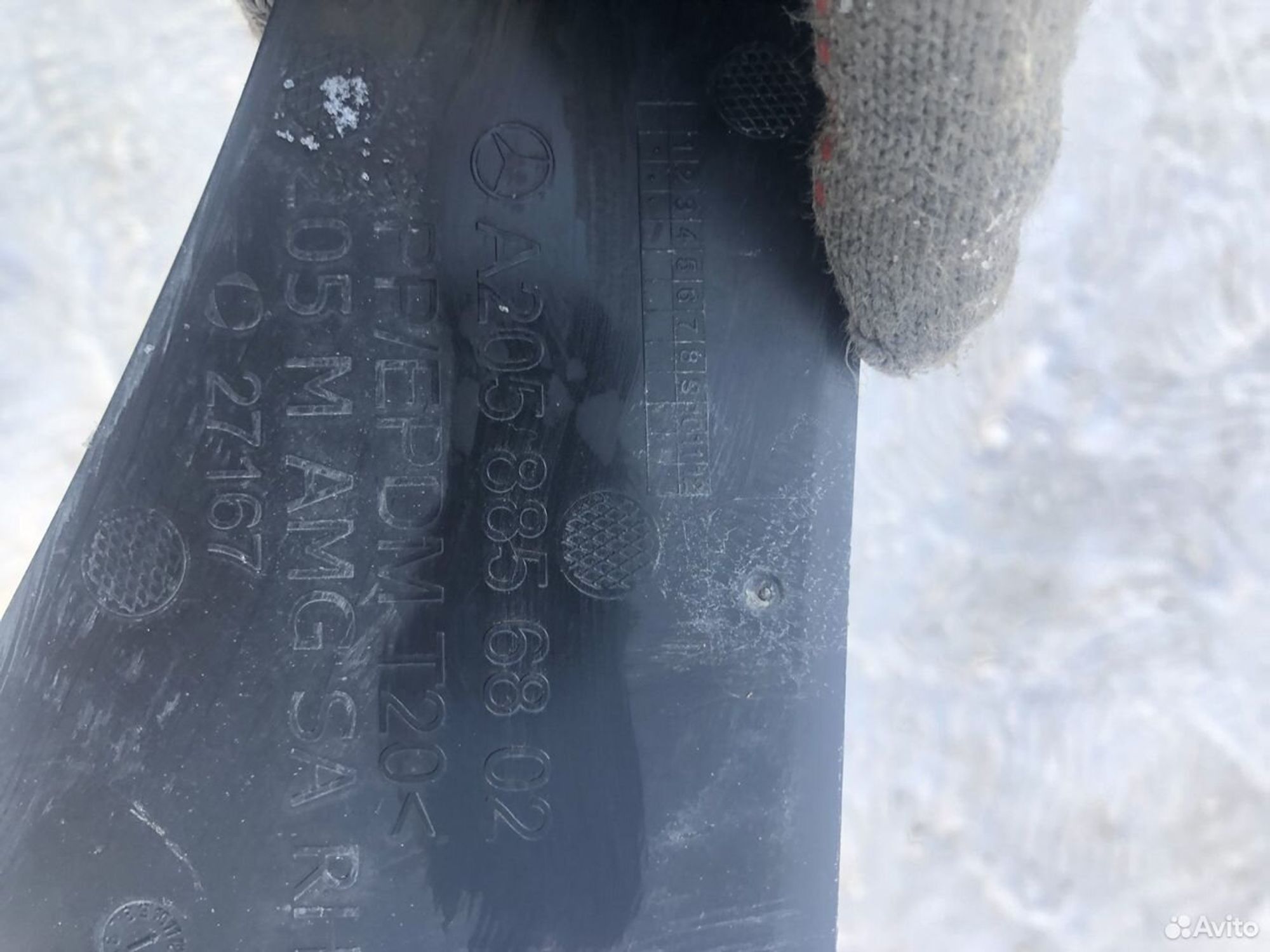 Накладка бампера передняя правая Мерседес С W205, 1000 рублей, Челябинск