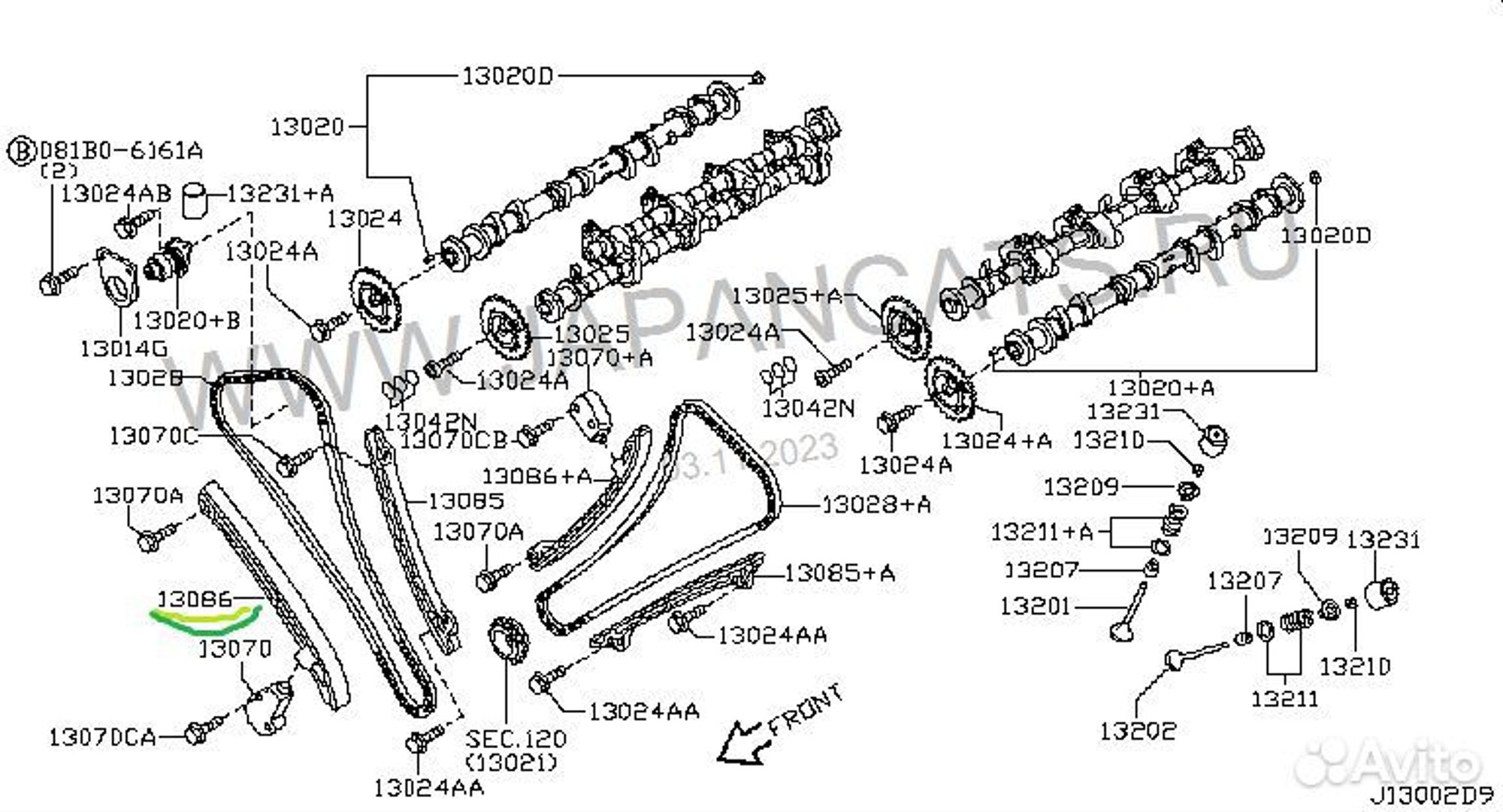 Успокоители цепи грм Nissan Patrol VK56VD, 4500 рублей, Уфа