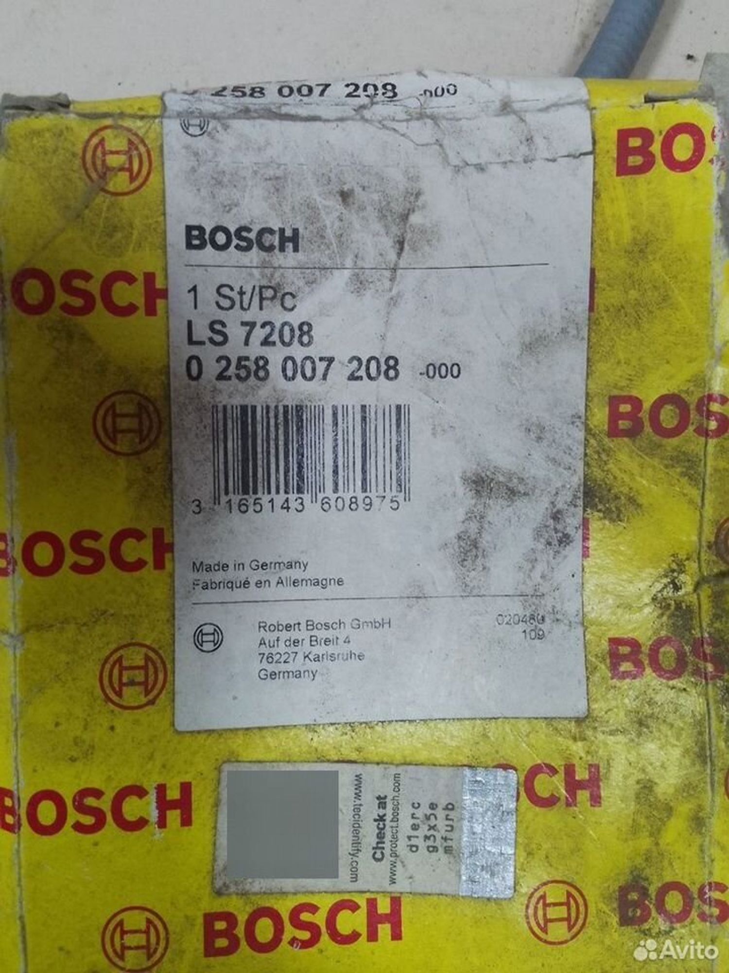 Лямбда-зонд Bosch 0258007208 новый, 6000 рублей, Тамбов