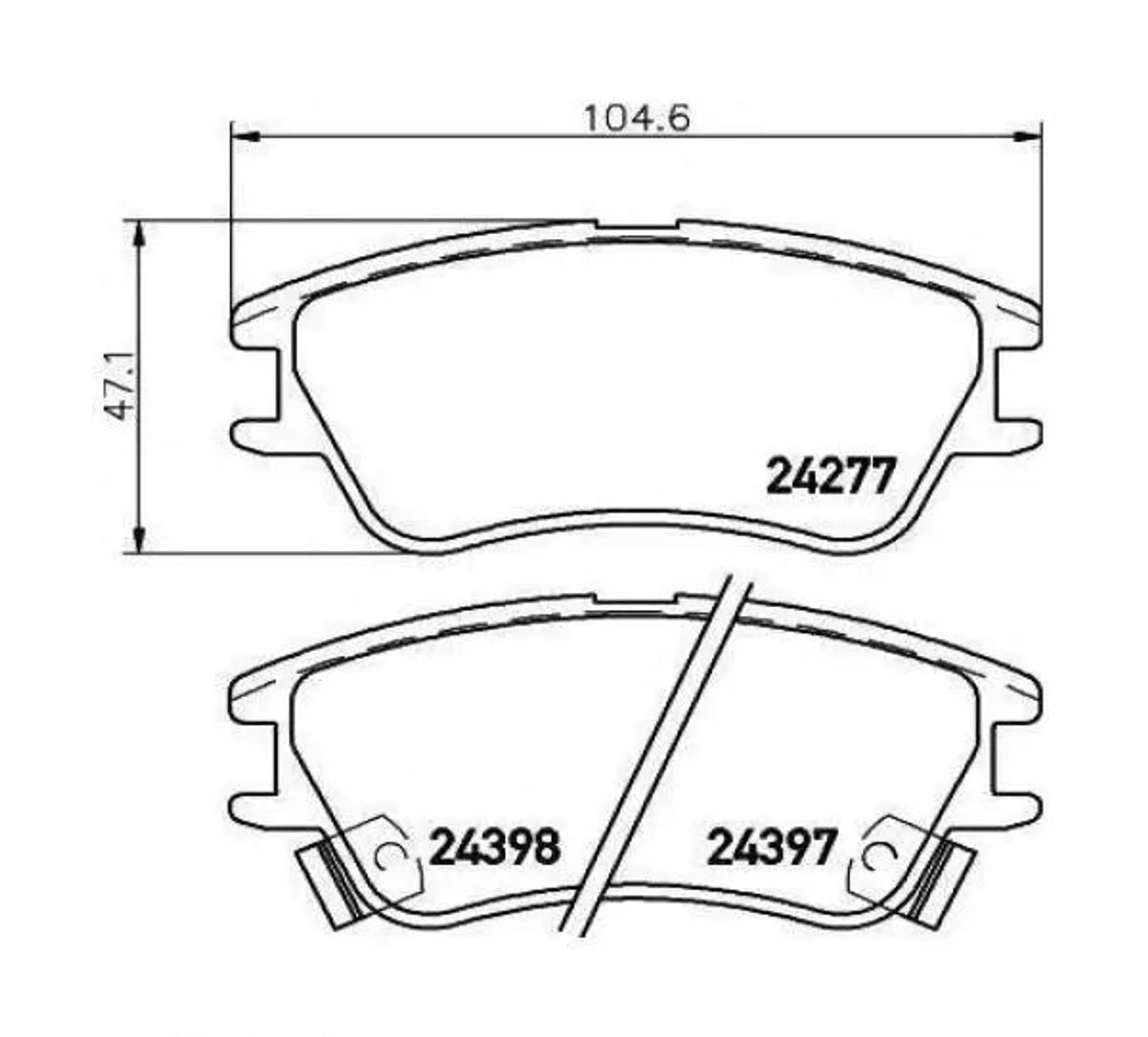 НОВАЯ(ЫЙ) тормозные колодки передний Hyundai Atos, 720 рублей, Краснодар