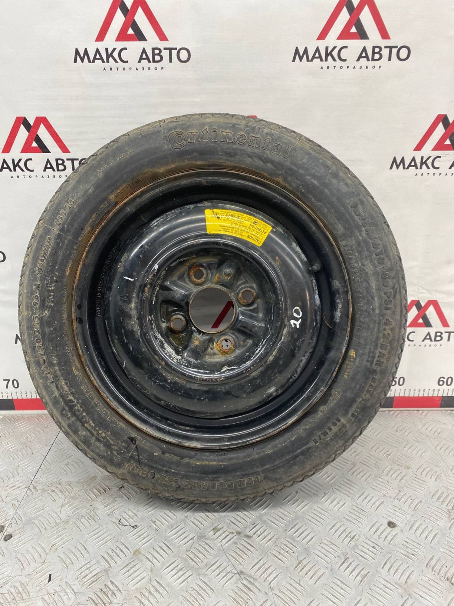 Запасное колесо 15 Continetal inflateto 46ET 4x112 Штампованый Летняя, 1990 рублей, Краснодар