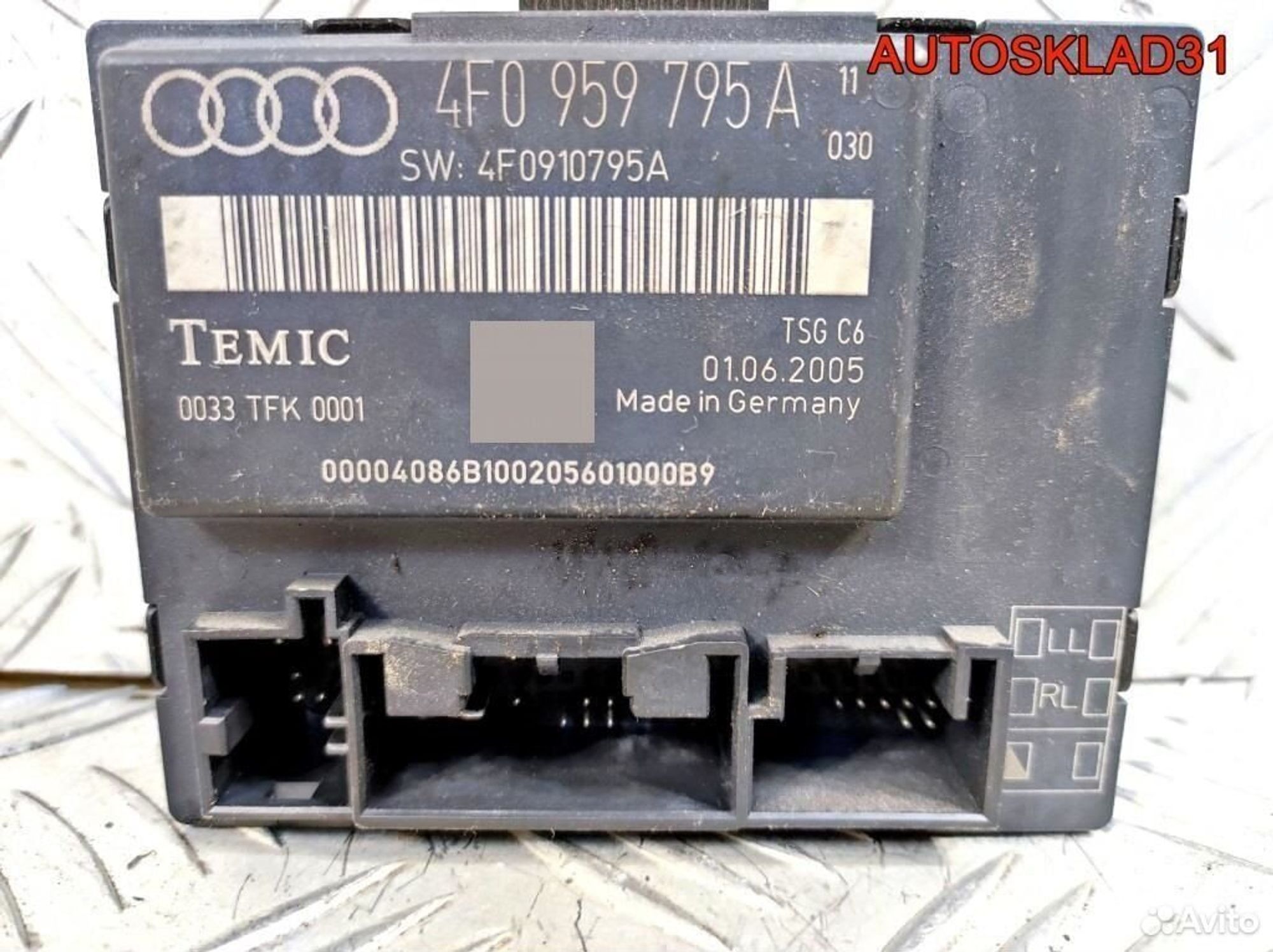 Блок комфорта задней двери Audi A6 C6 4F0959795A, 1400 рублей, Дубовое