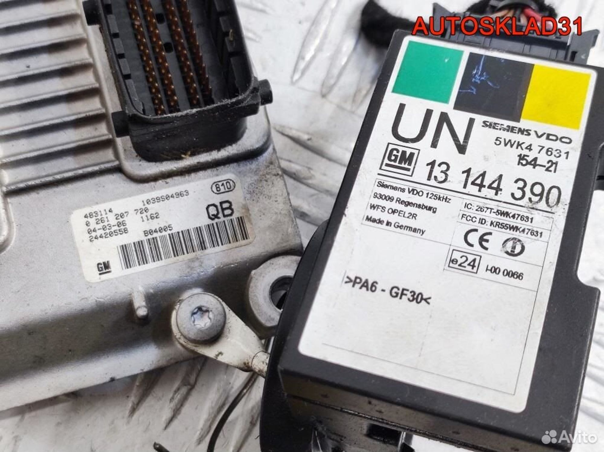 Блок Эбу комплект Opel Corsa C 1,0 Z10XEP 24420558, 5700 рублей, Дубовое