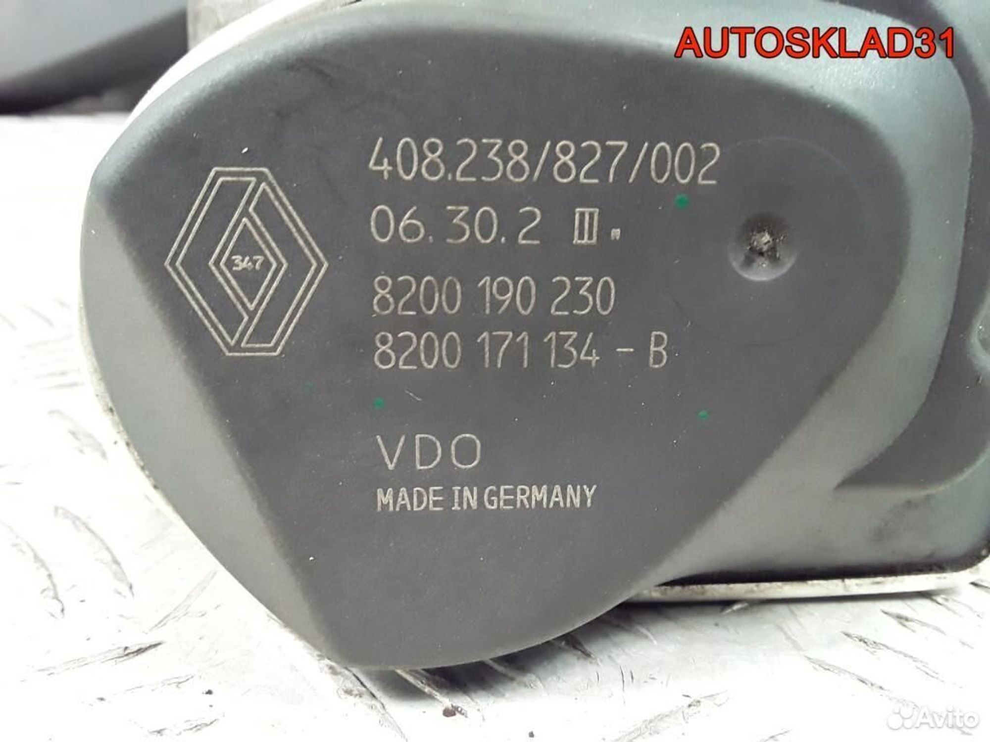 Заслонка дроссельная Renault Laguna 2 8200190230, 1800 рублей, Дубовое