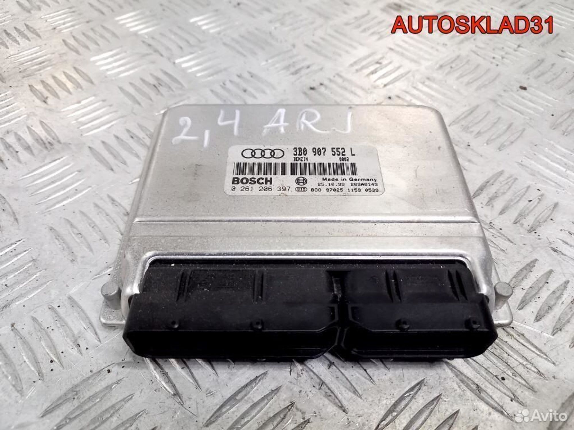 Блок эбу Audi A6 C5 2.4 ARJ 3B0907552L Бензин, 3600 рублей, Дубовое