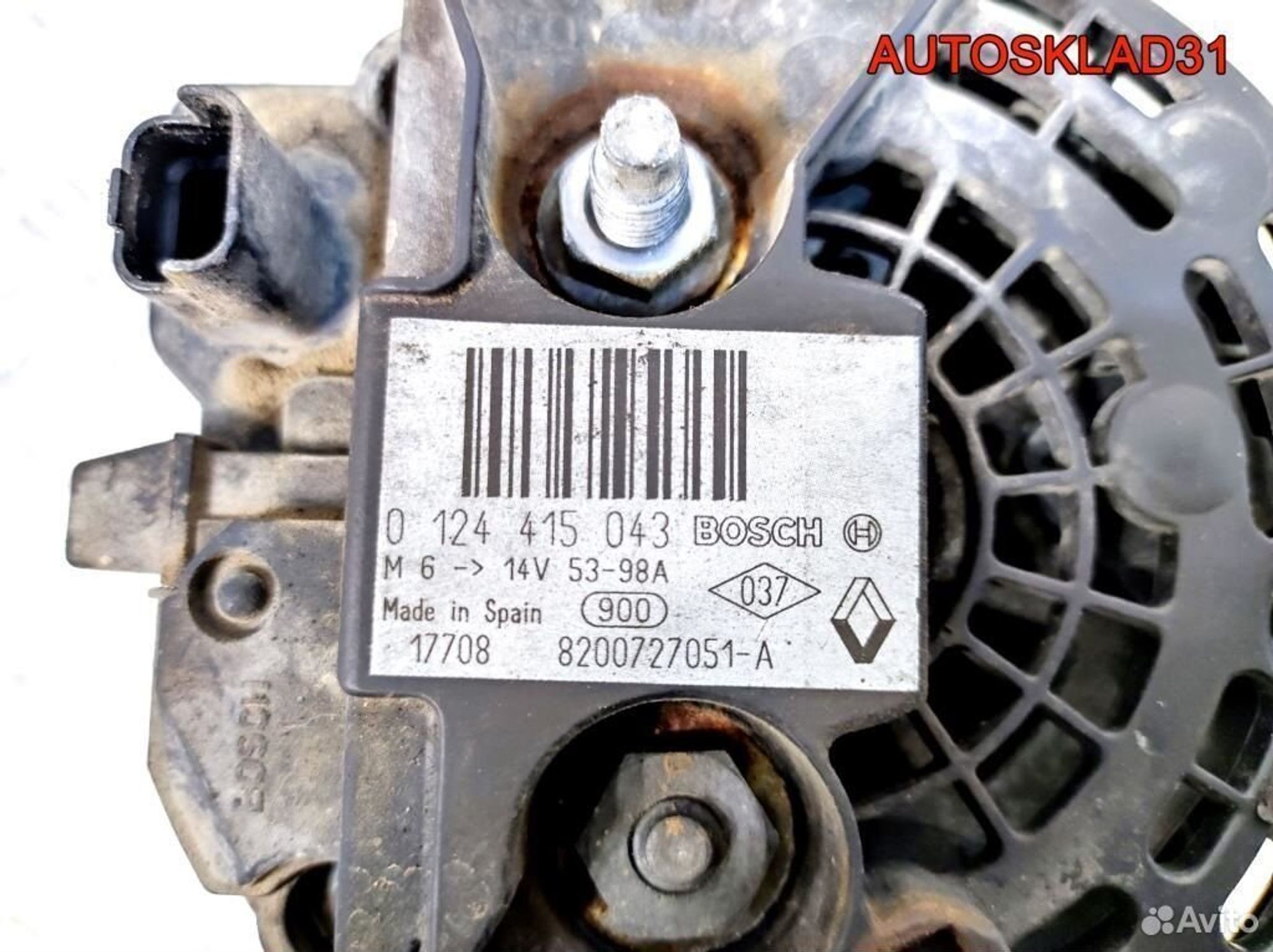 Генератор Renault Logan 1.6 K7M 710 8200727051, 6200 рублей, Дубовое