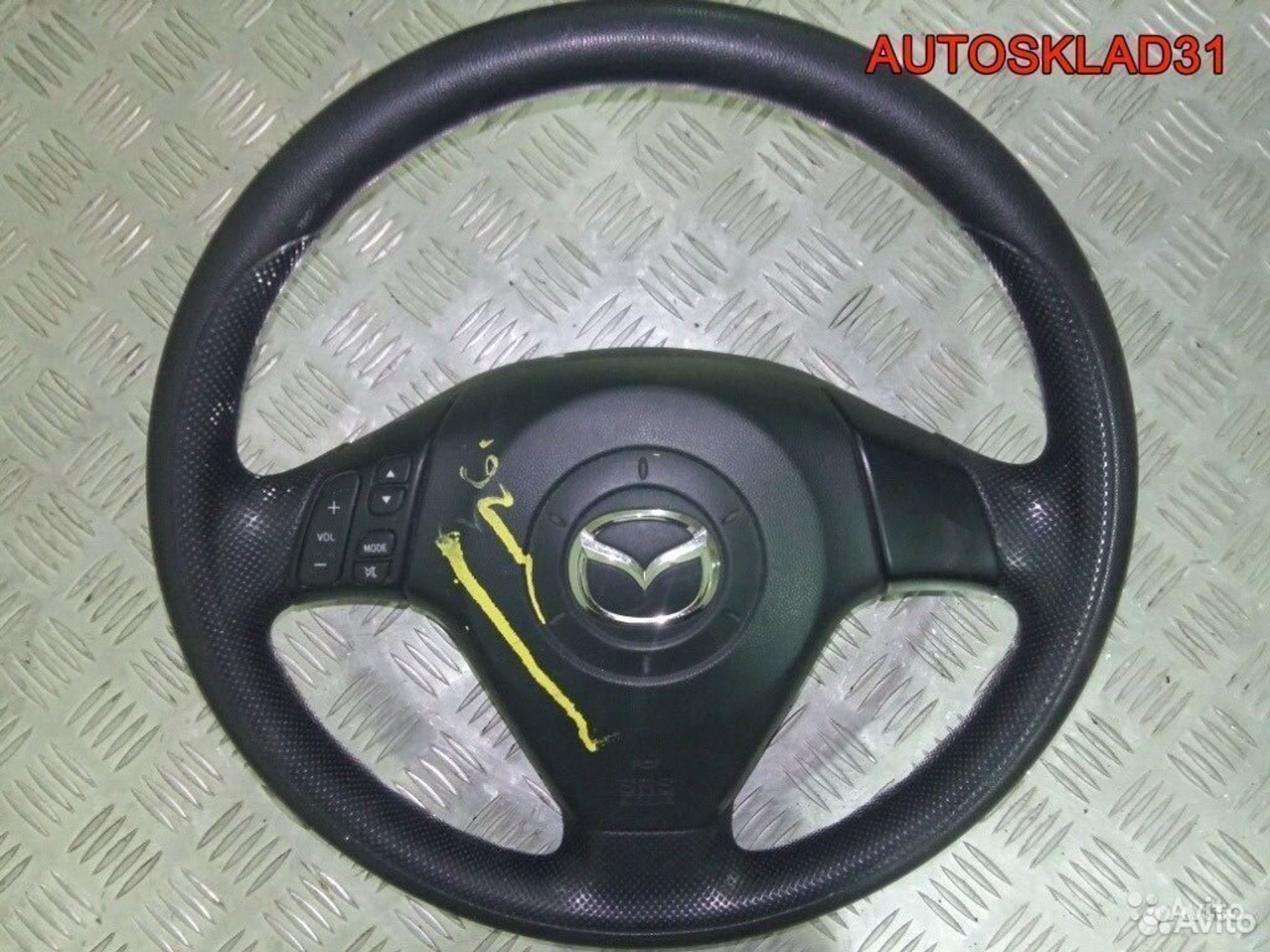 Рулевое колесо 3 спицы мульти Mazda 3 BK, 6100 рублей, Дубовое