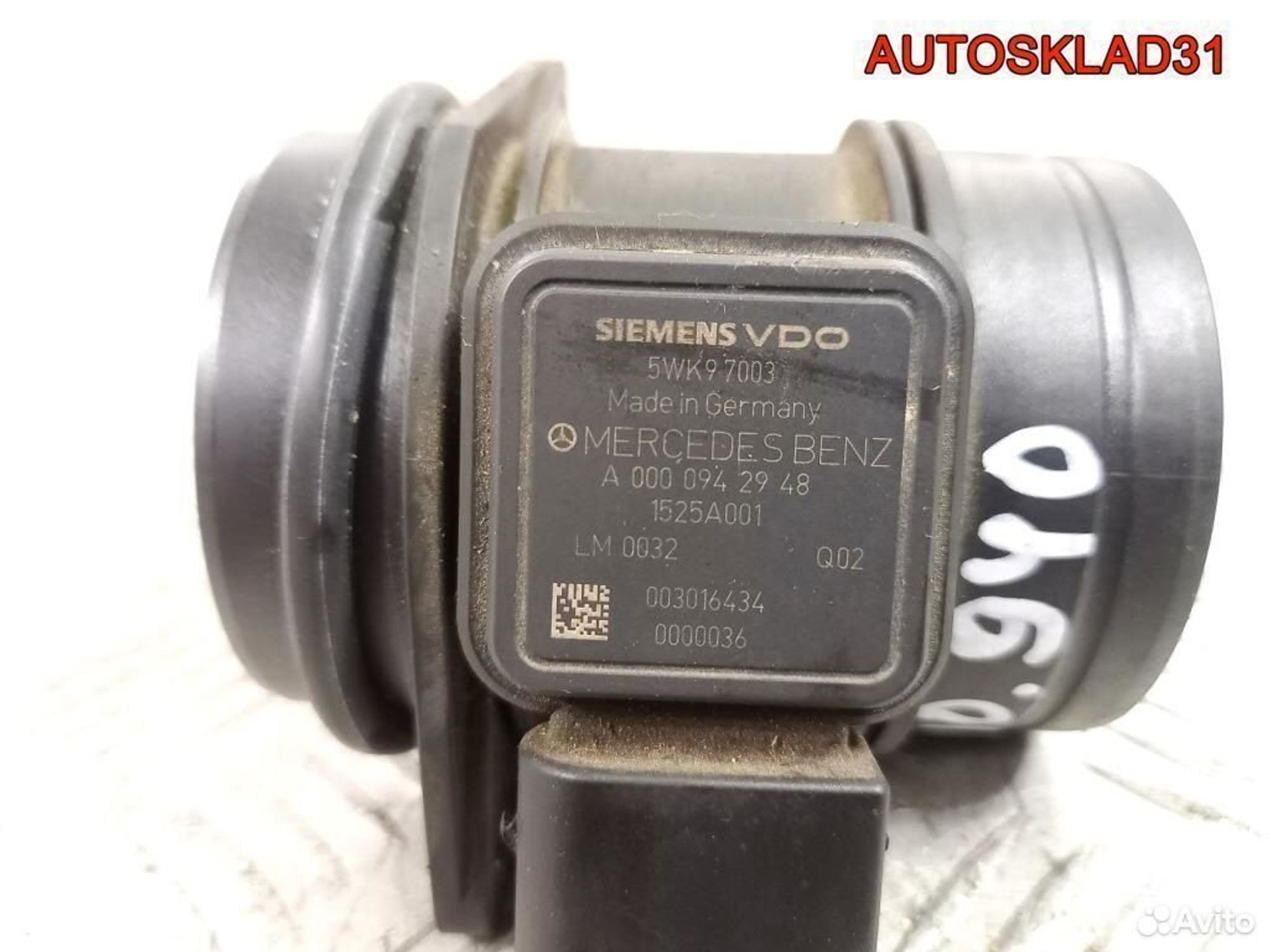 ДМРВ Mercedes W169 2.0 OM640.940 A0000942948, 3500 рублей, Дубовое