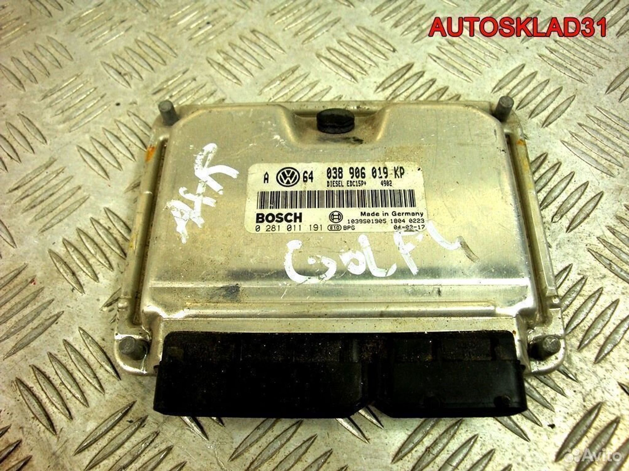 Блок Эбу Volkswagen Golf 4 1.9 AXR 038906019KP, 1700 рублей, Дубовое