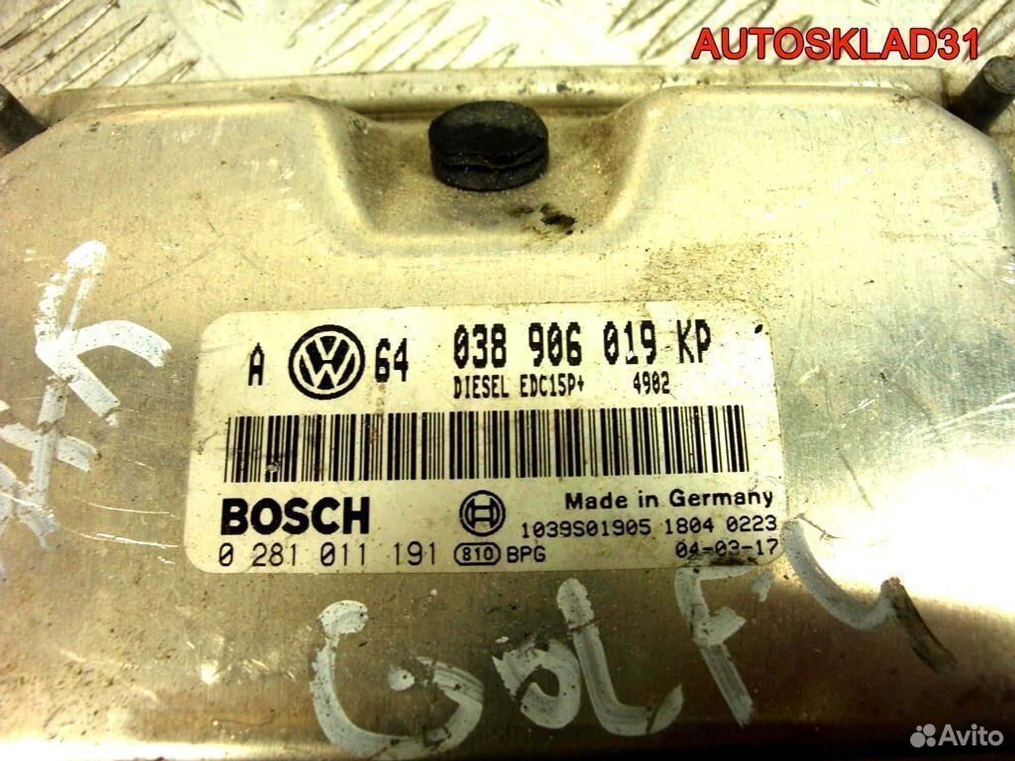 Блок Эбу Volkswagen Golf 4 1.9 AXR 038906019KP, 1700 рублей, Дубовое