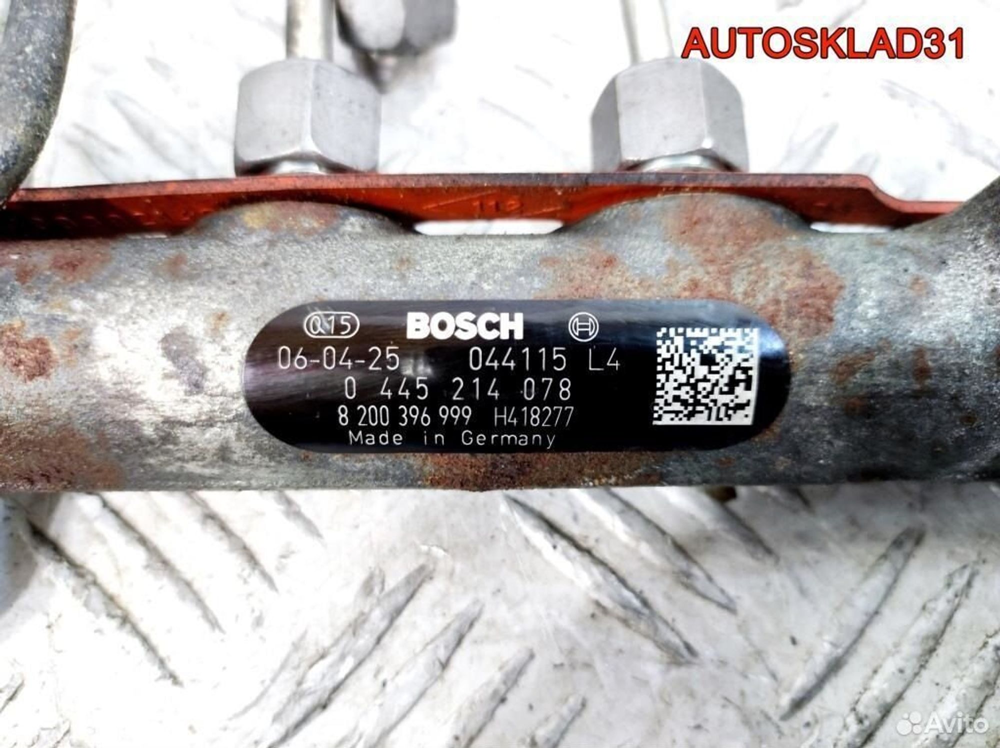 Рейка топливная Renault Scenic 2 F9Q 8200396999, 1700 рублей, Дубовое