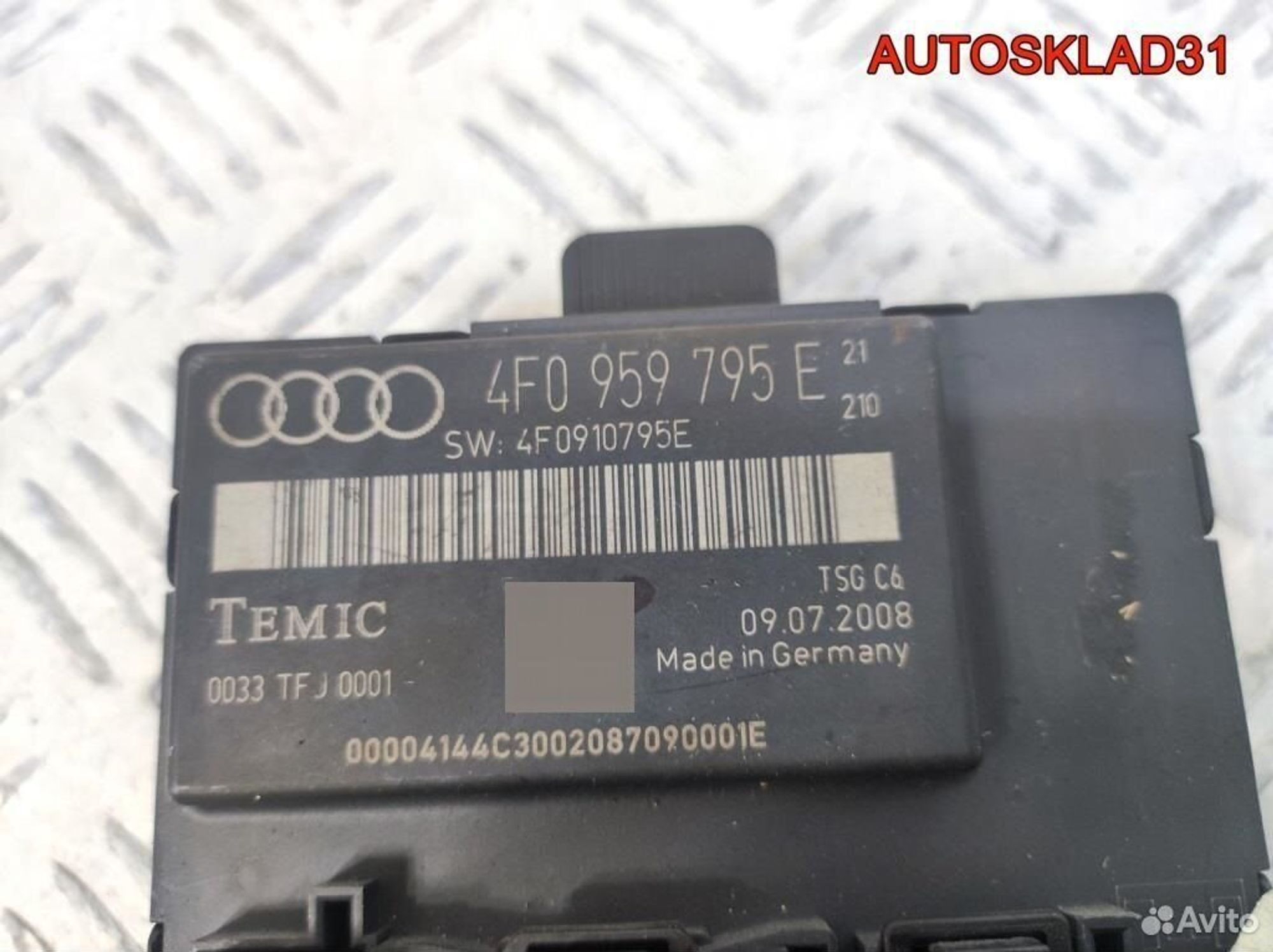 Блок комфорта задней двери Audi A6 C6 4F0959795E, 1400 рублей, Дубовое