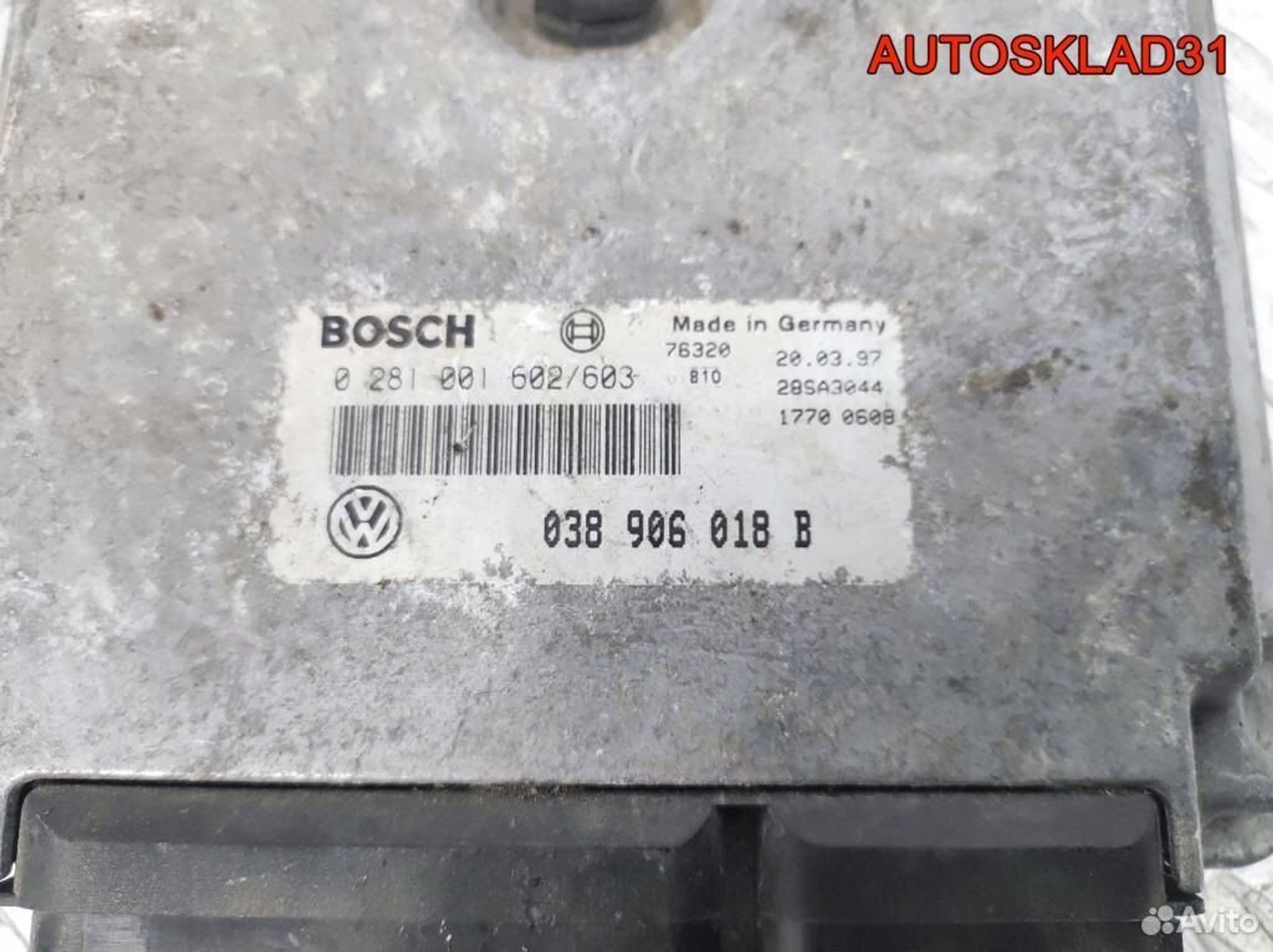 Блок эбу VW Golf 4 1.9 AGR 038906018B Дизель, 2000 рублей, Дубовое