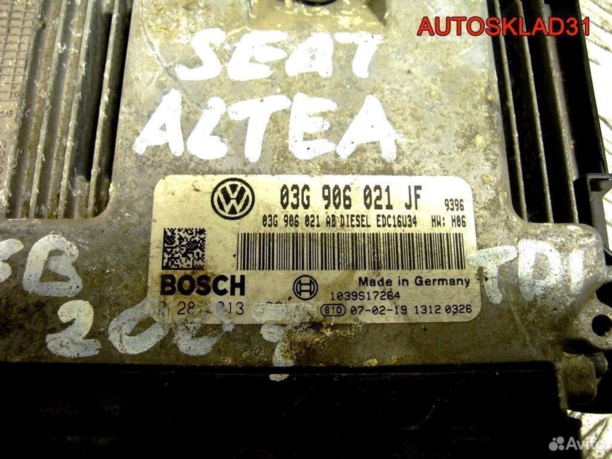 Эбу Seat Altea 2.0 TDI 03G906021JF, 8100 рублей, Дубовое