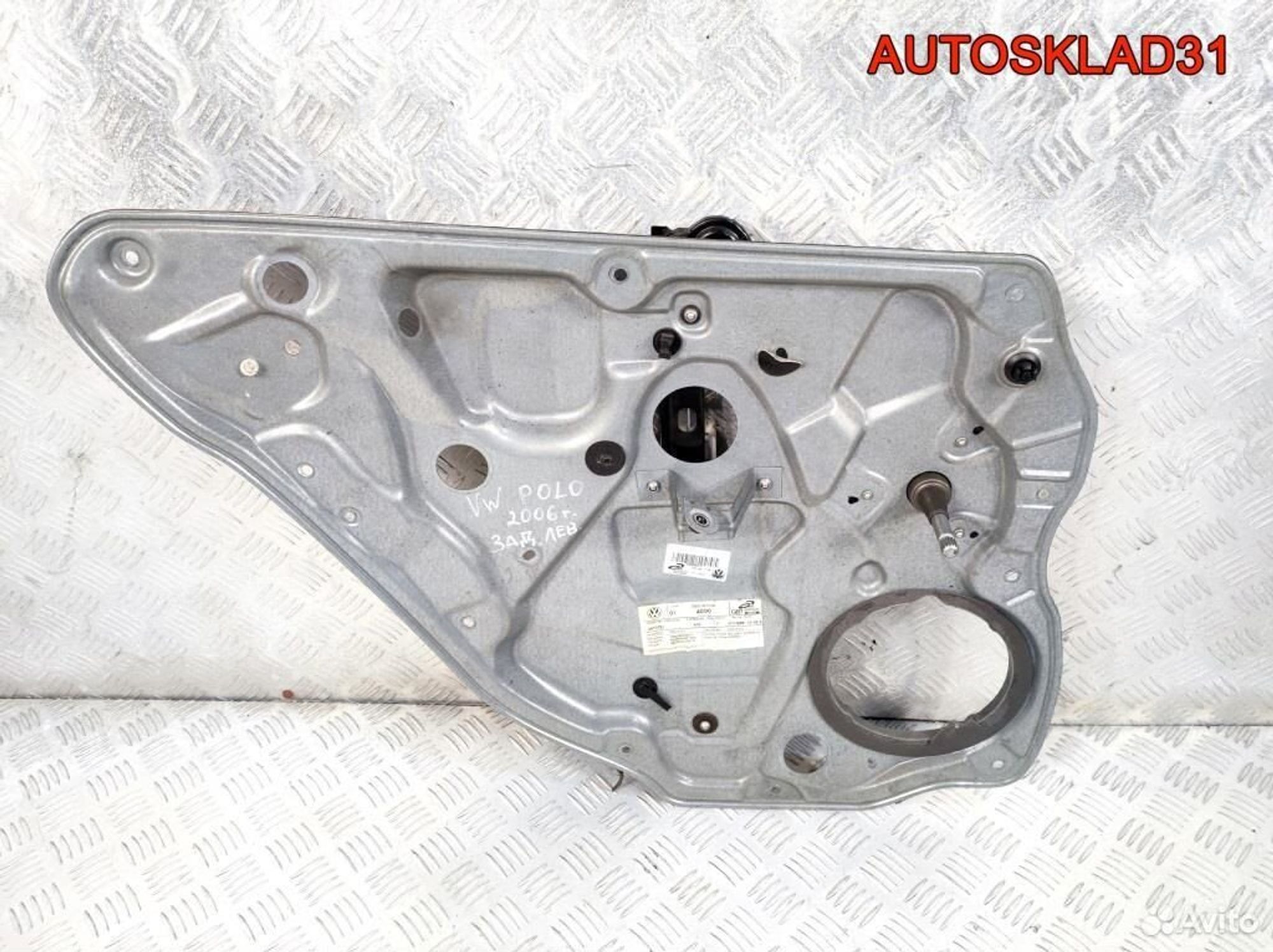 Стеклоподъемник задний левый VW Polo 9N 6Q6839755, 1700 рублей, Дубовое