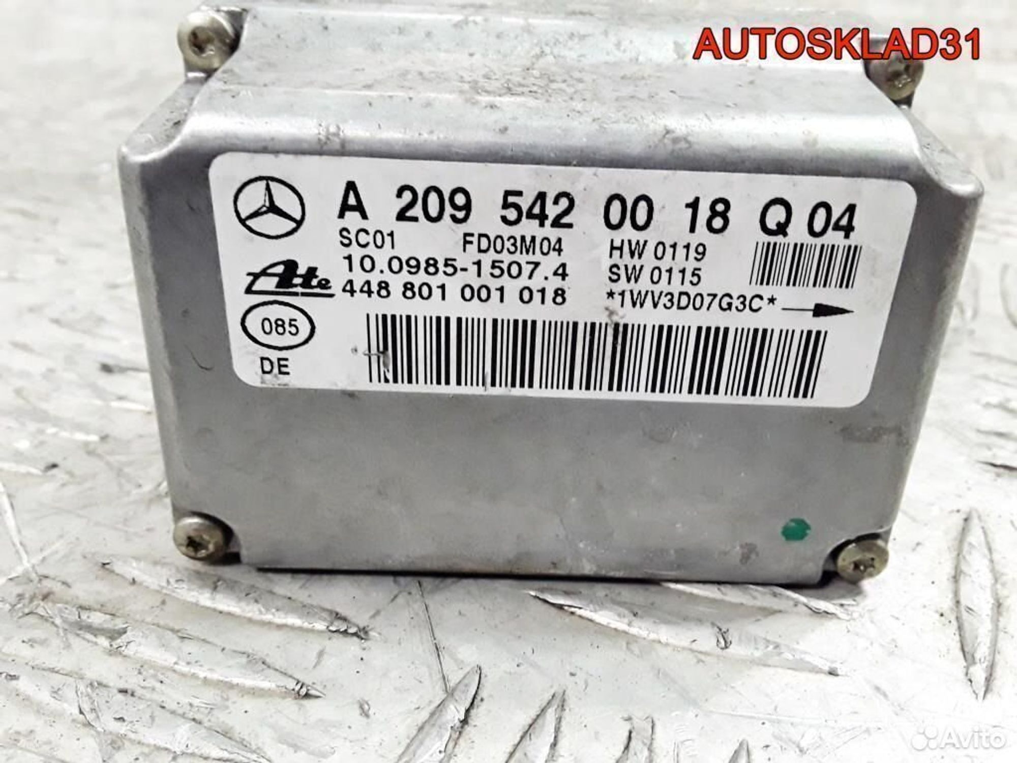 Датчик ускорения Mercedes Benz W203 A2095420018, 1100 рублей, Дубовое
