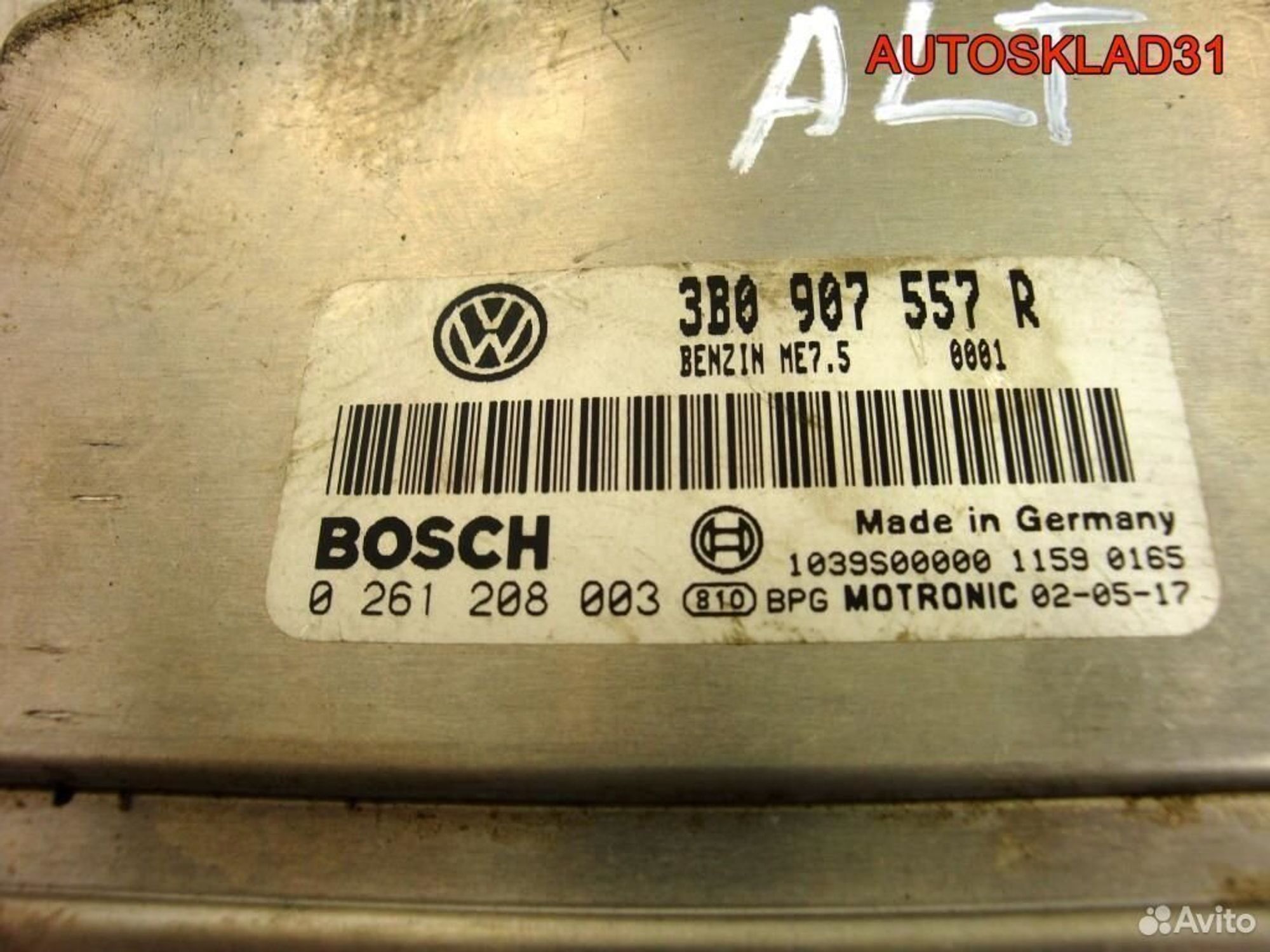 Блок ЭБУ VW Passat B5+ 2,0 ALT 3B0907557R Бензин, 2000 рублей, Дубовое