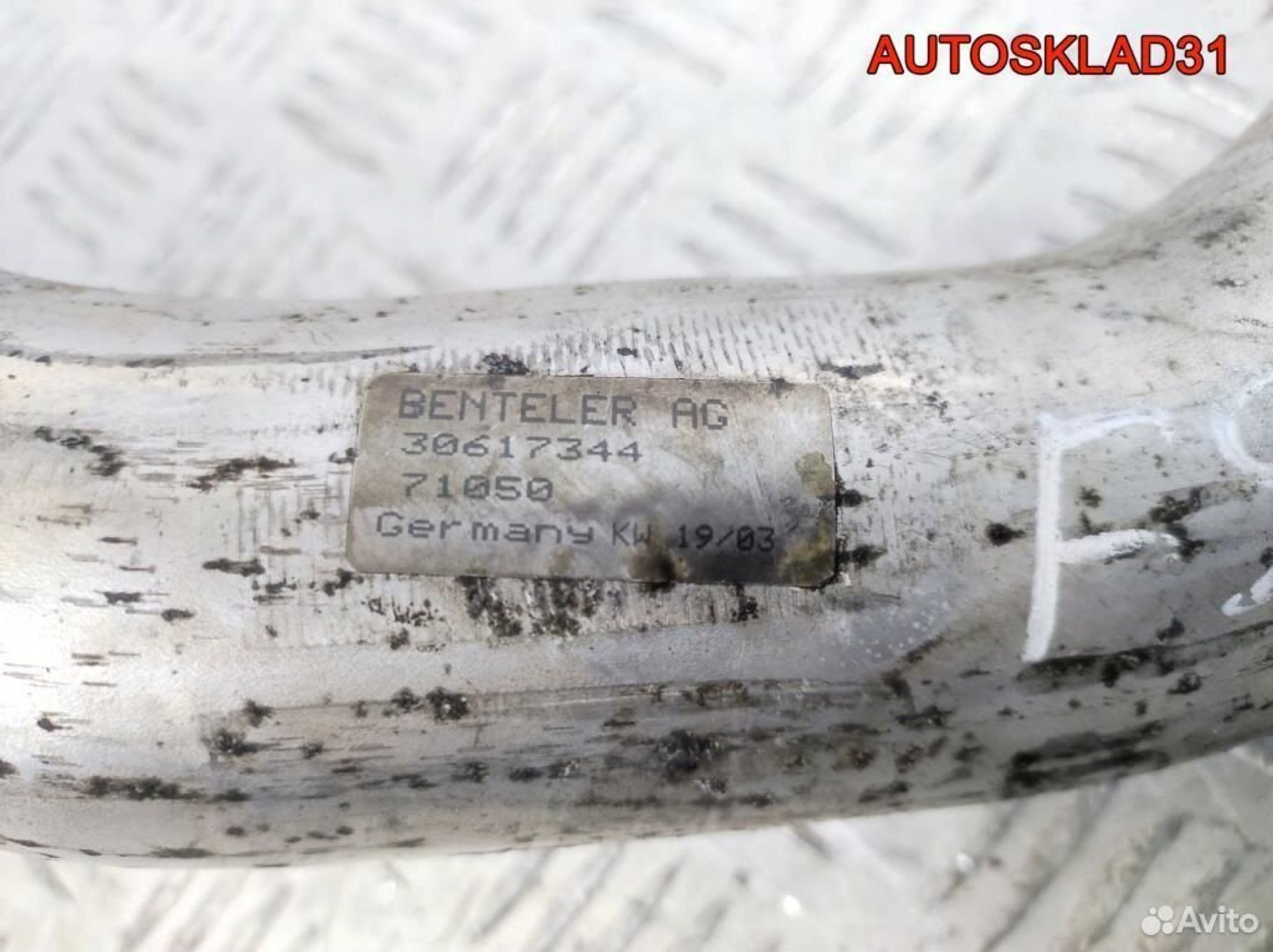 Патрубок интеркулера Volvo V40 1.9 F9Q 30617344, 1100 рублей, Дубовое