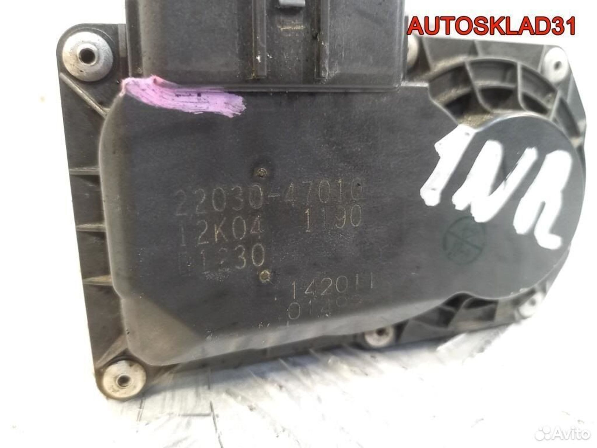 Заслонка дроссельная Toyota Yaris 1NR 2203047010, 3700 рублей, Дубовое