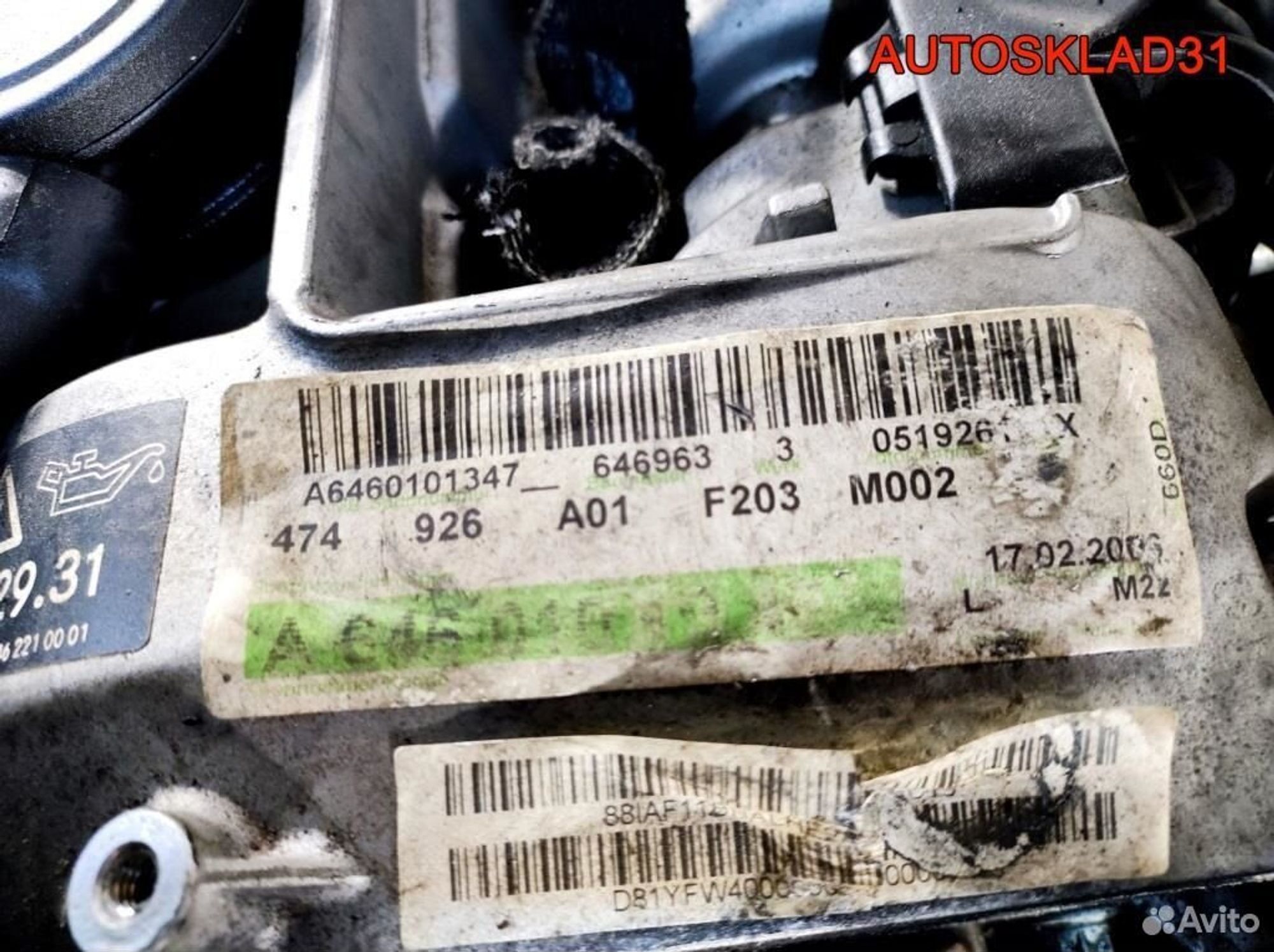 Двигатель OM646.963 Mercedes Benz W203 2.2 Дизель, 120000 рублей, Дубовое