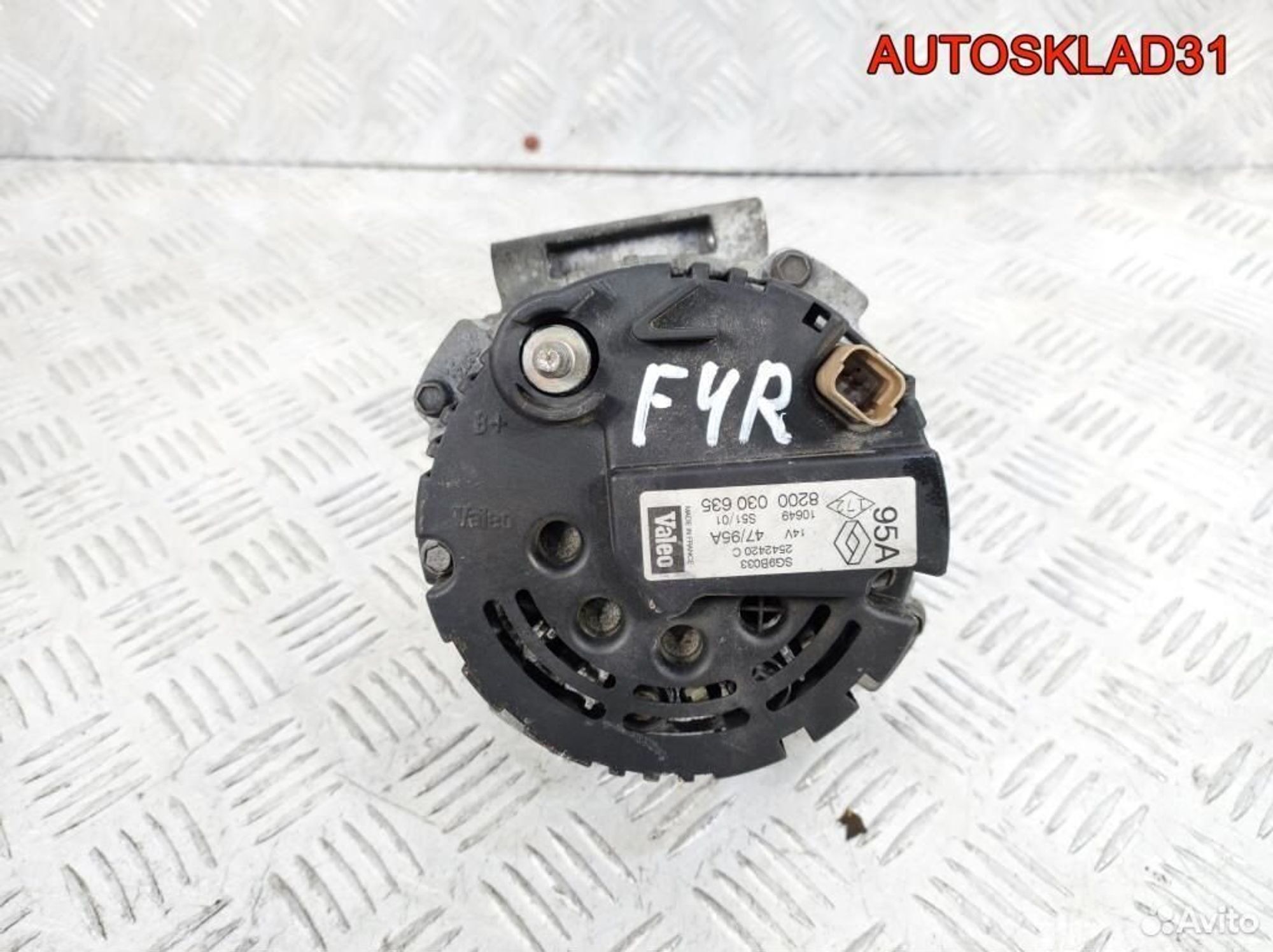 Генератор 95A Renault Laguna 2.0 F4R 8200030635, 4600 рублей, Дубовое