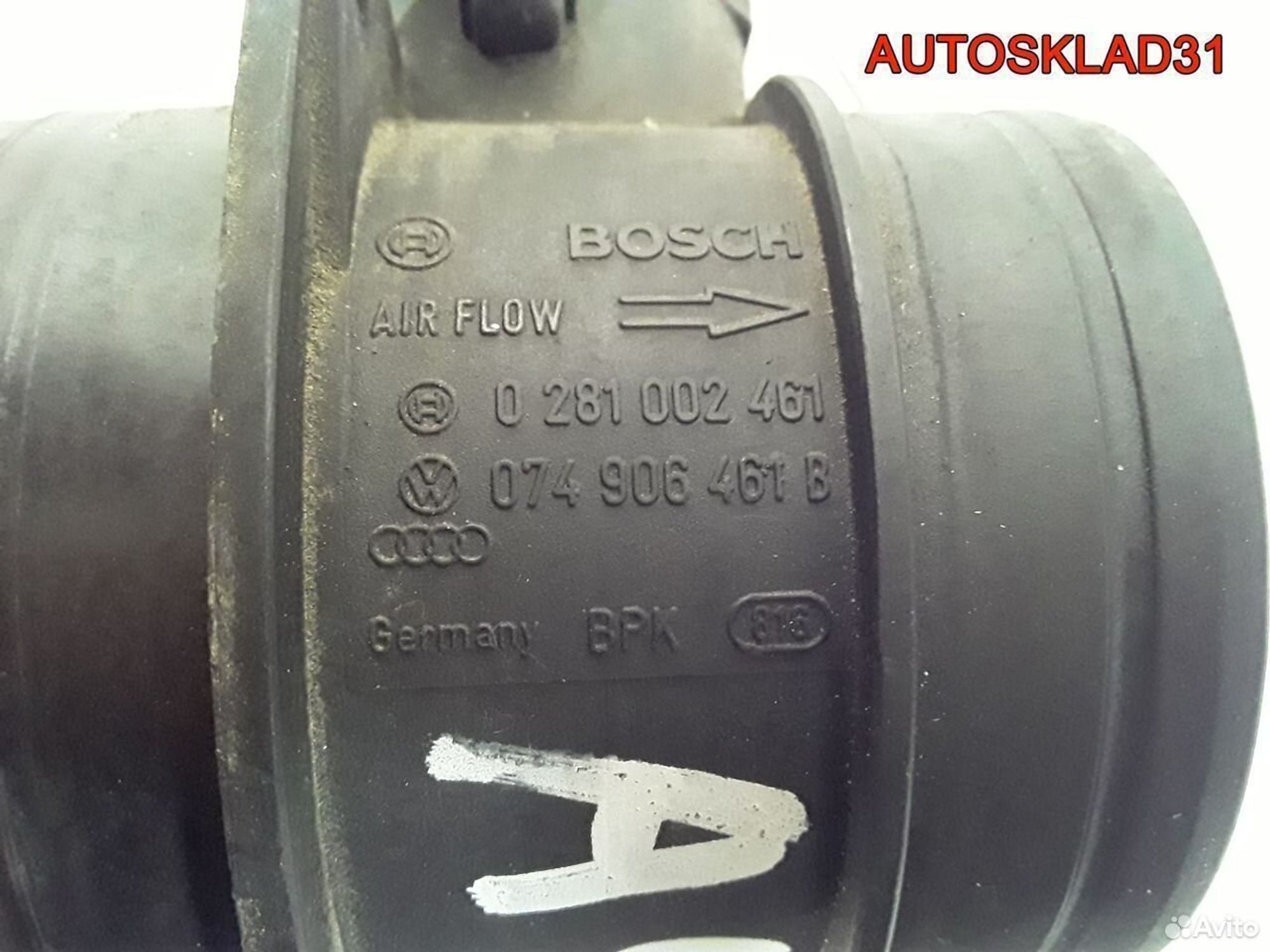 Расходомер воздуха Audi A6 C6 0281002461, 3200 рублей, Дубовое