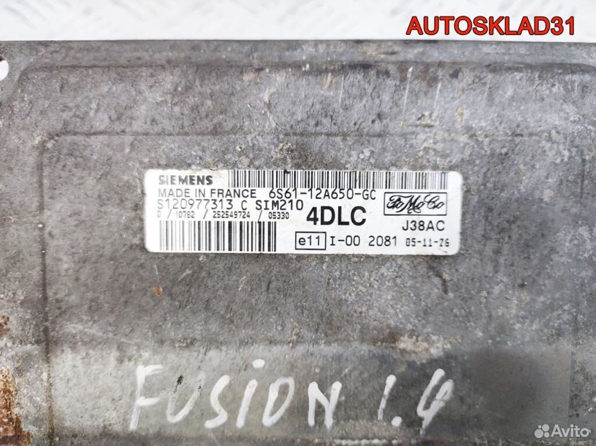 Блок эбу Ford Fusion 6S6112A650GC 1.4 Бензин, 2100 рублей, Дубовое