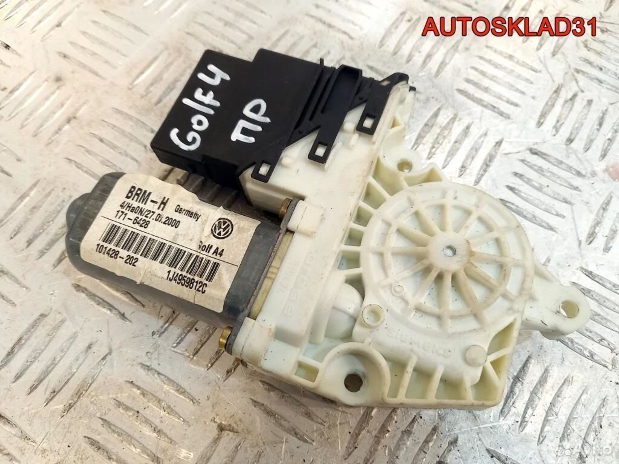 Моторчик стеклоподъемника задний правый VW Golf 4 1J4959812C, 800 рублей, Дубовое