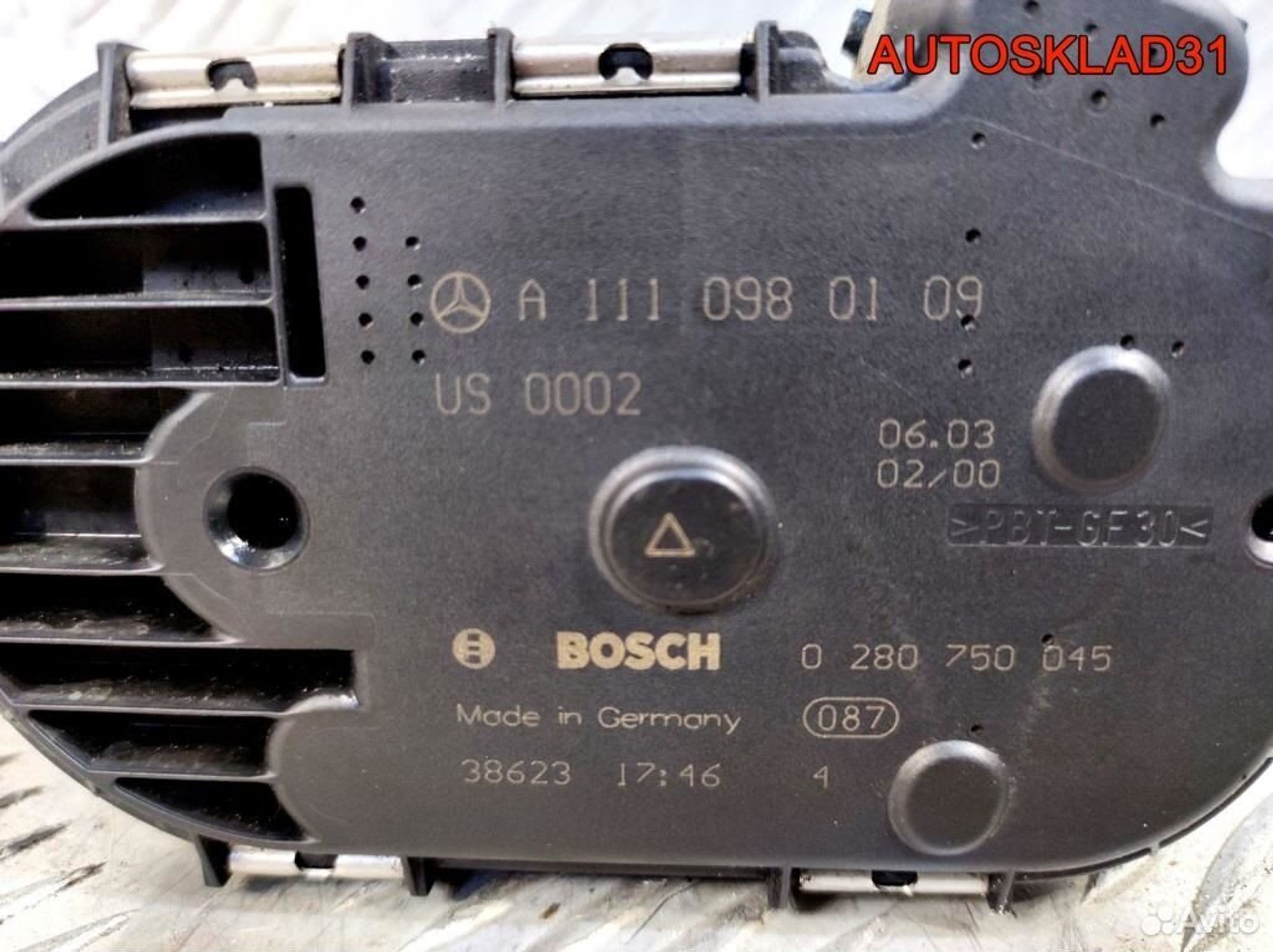 Заслонка дроссельная Mercedes W203 A1110980109, 4100 рублей, Дубовое