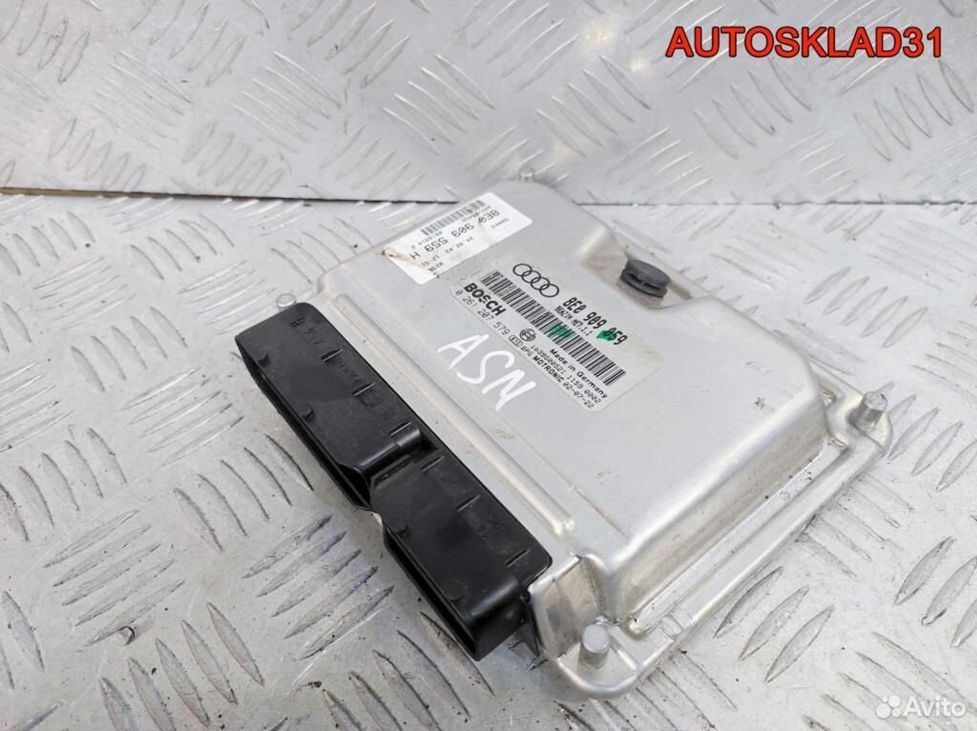 Блок ЭБУ Audi A4 B6 3,0 ASN 8E0909559H Бензин, 4100 рублей, Дубовое