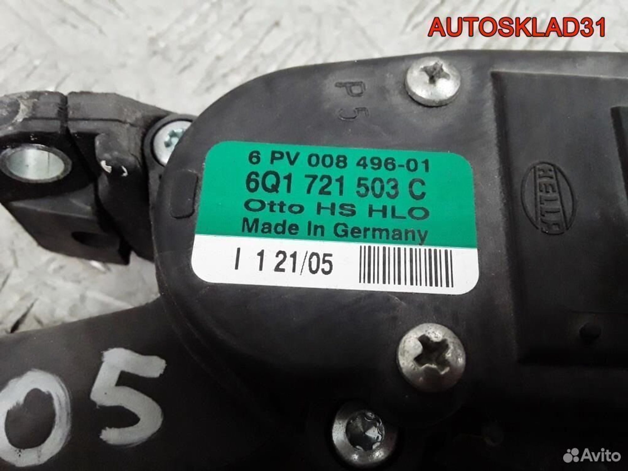 Педаль газа Volkswagen Golf 4 6Q1721503C, 1700 рублей, Дубовое
