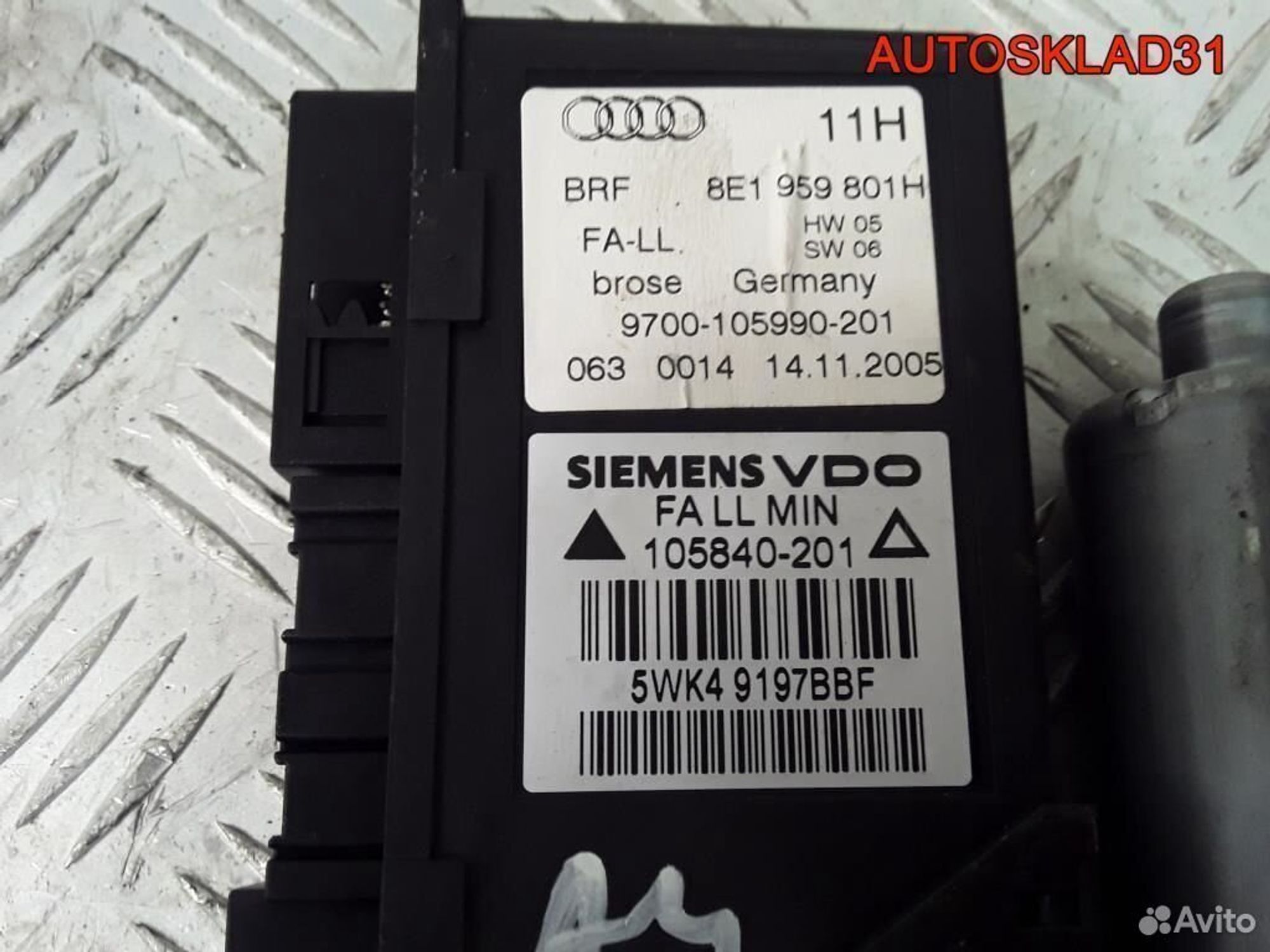 Моторчик стеклоподъемника левый Audi A4 B7, 1800 рублей, Дубовое