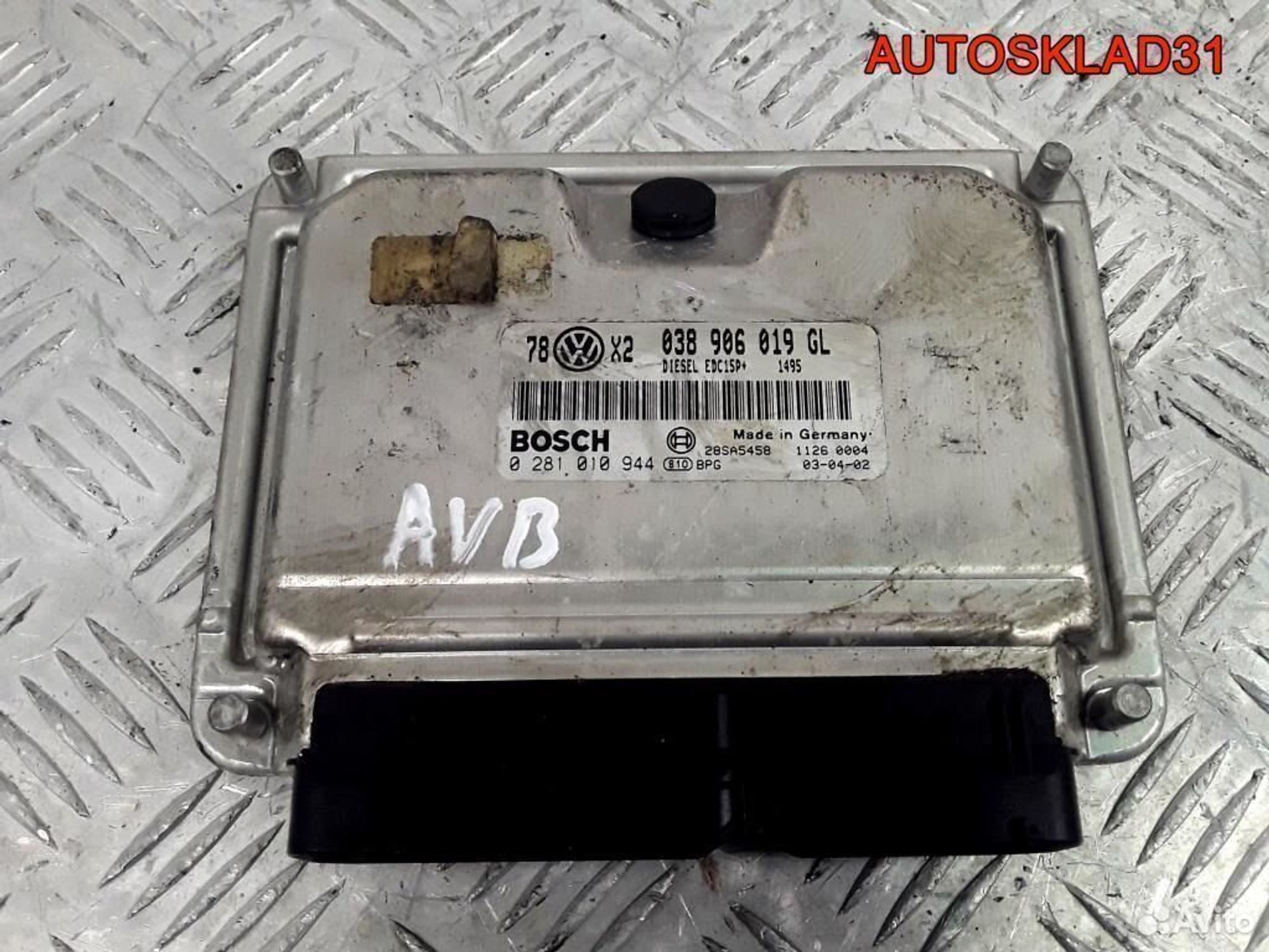 Эбу Volkswagen Passat B5+ 1,9 AVB 038906019GL, 3200 рублей, Дубовое