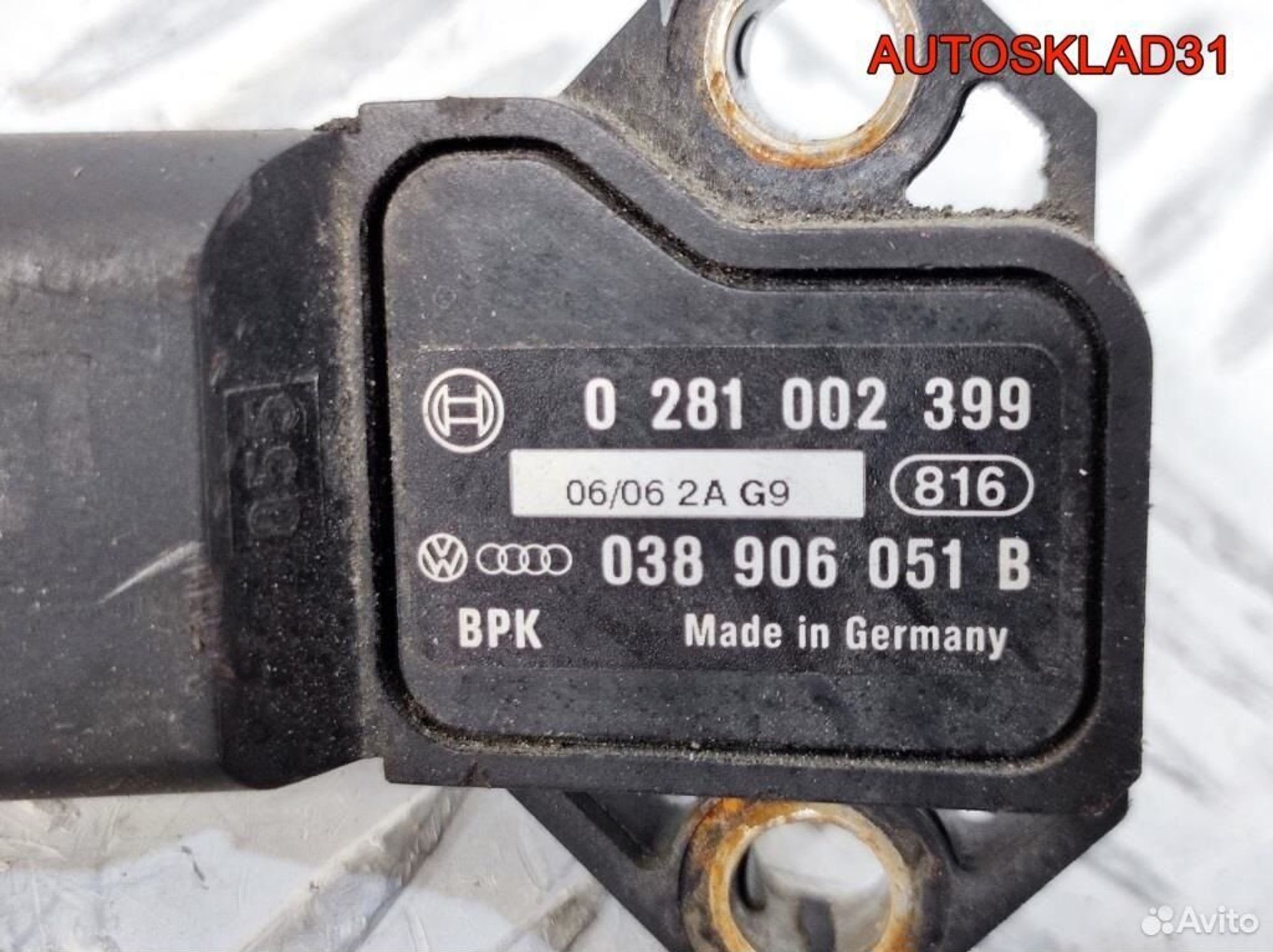 Датчик абсолютного давления VW Sharan 038906051B, 1300 рублей, Дубовое
