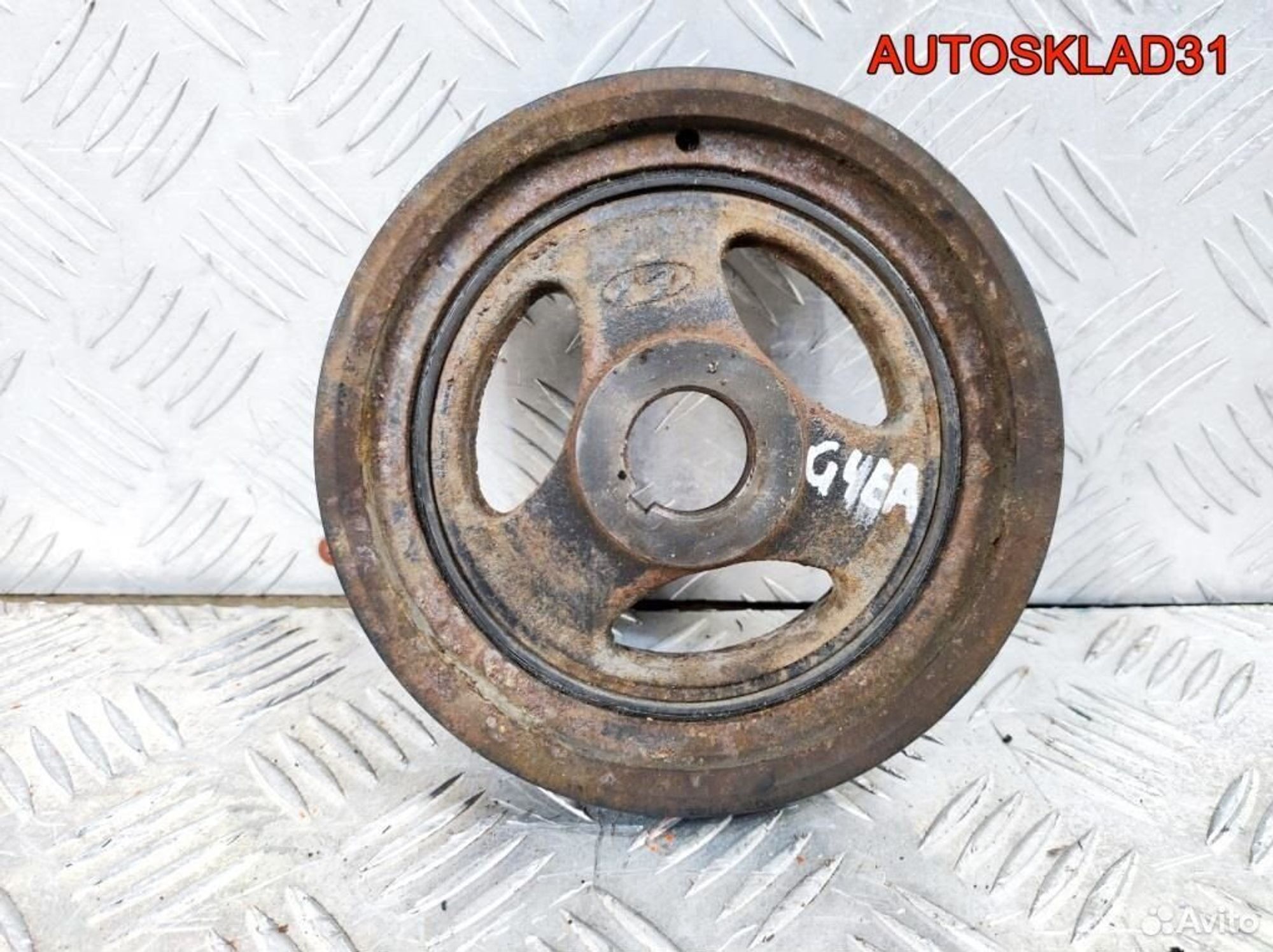 Шкив коленвала Hyundai Getz 1.3 G4EA Бензин, 1700 рублей, Дубовое