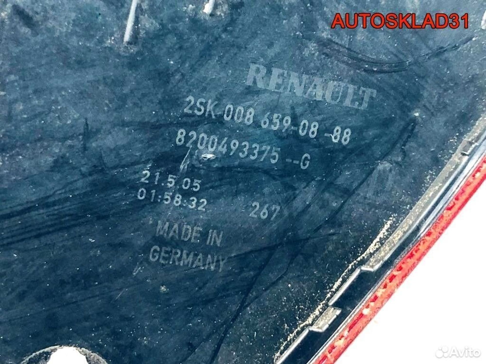 Фонарь задний правый Renault Scenic 2 8200493375, 4000 рублей, Дубовое