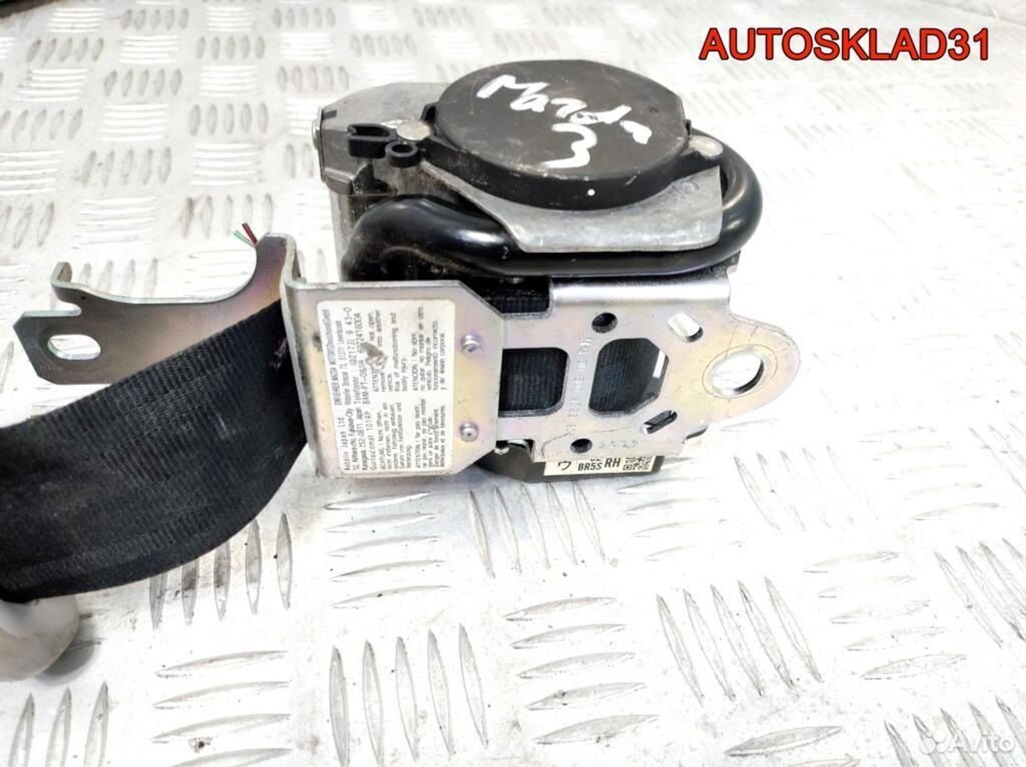 Ремень безопасности передний правый Mazda 3 BK, 1700 рублей, Дубовое